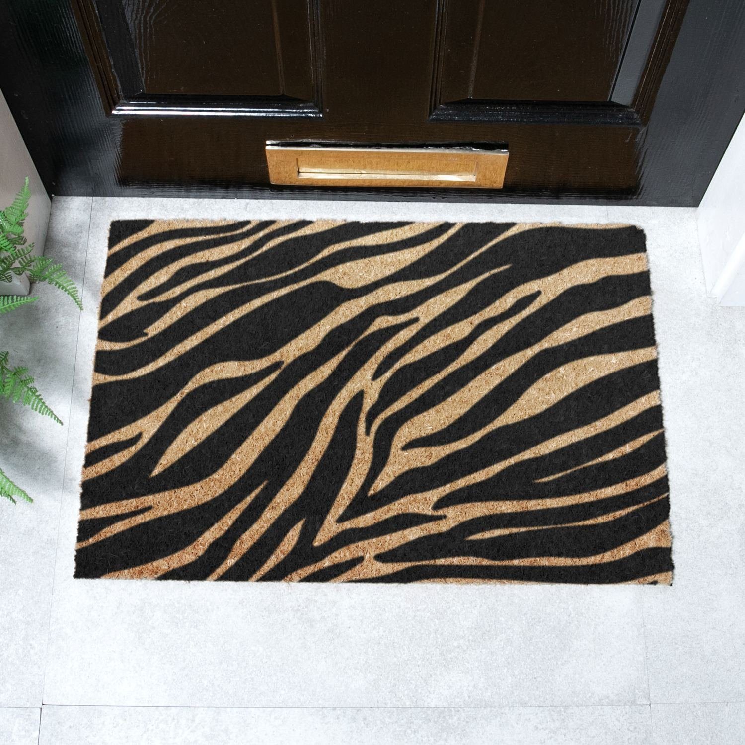 Artsy Mats Fußmatte Fußmatte mit Zebramuster