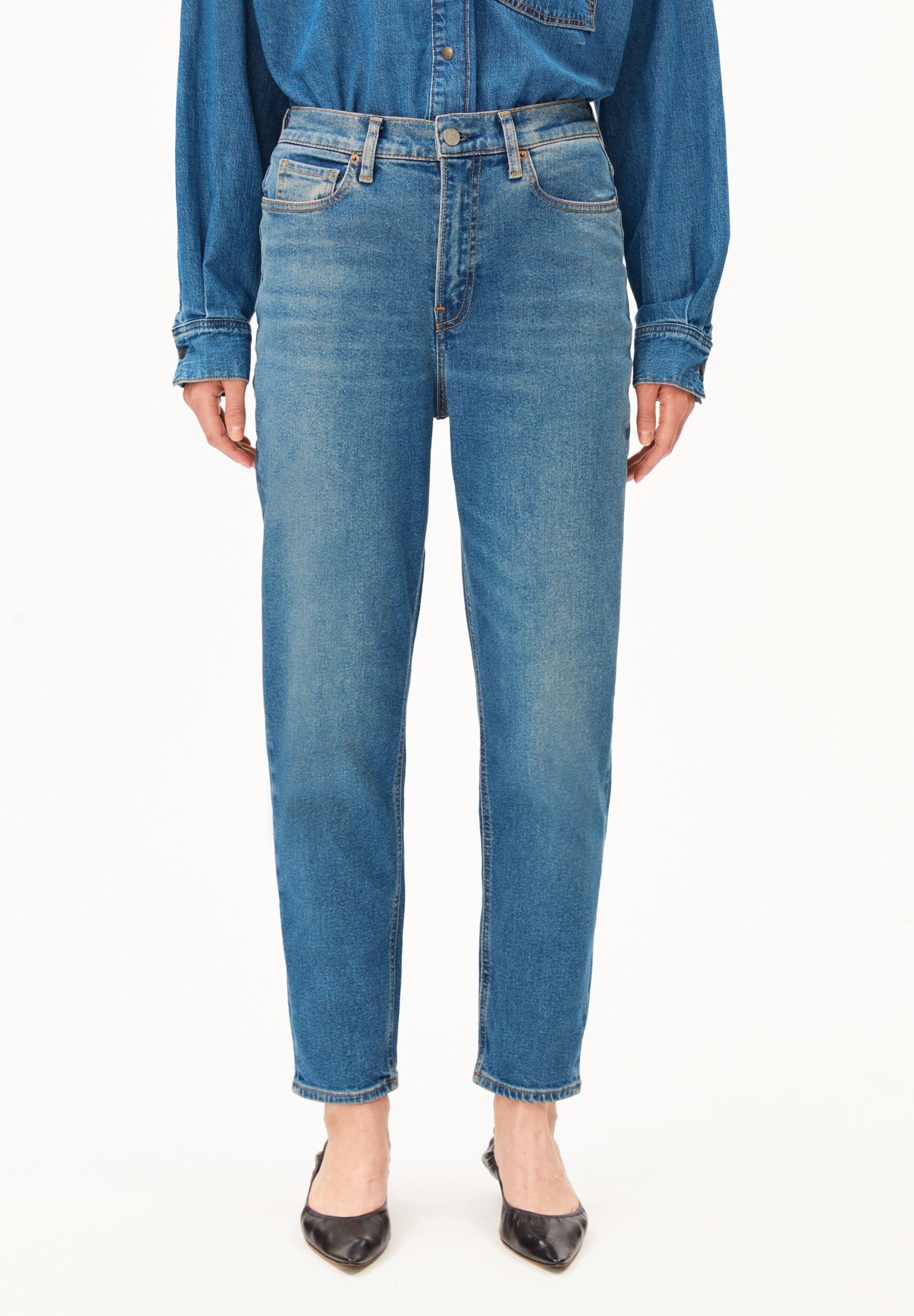 Armedangels Mom-Jeans MAIRAA Jeans aus recyceltem Baumwoll-Mix (Comfort-Stretch) High waist
