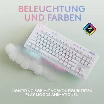 Logitech G713 Tastatur RGB GX Blue Keyboard Handballenauflage DE QWERTZ Gaming-Tastatur (Abnehmbare Handballenauflage, LIGHTSYNC RGB, Taktile Switches)