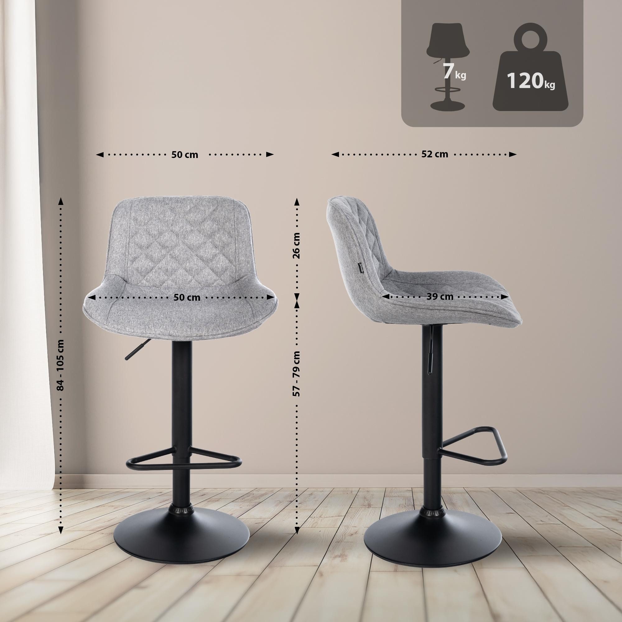 CLP Barhocker Kasson, mit stabilen Metallgestell günstig online kaufen