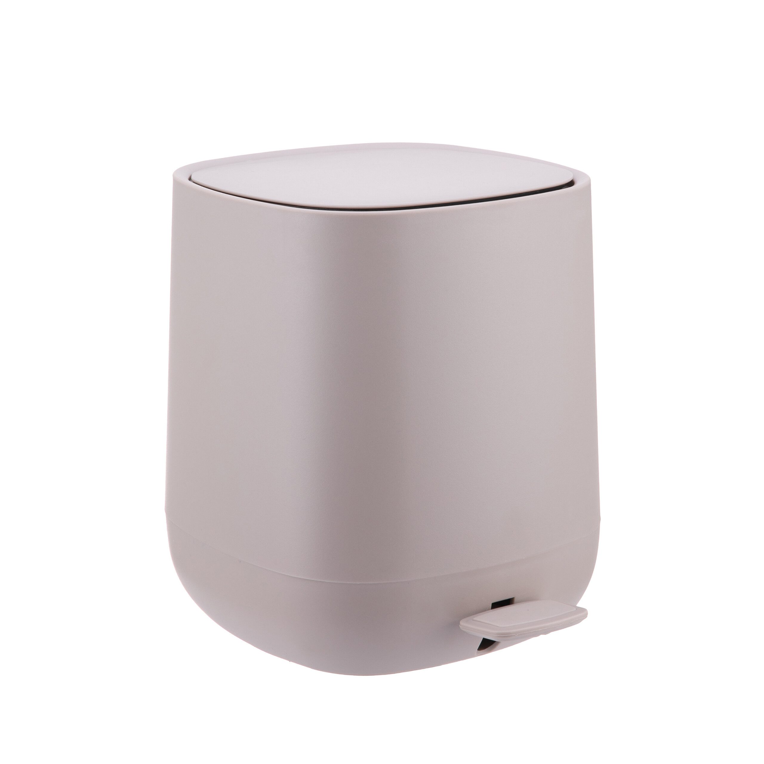 relaxdays Kosmetikeimer Bad Mülleimer 5 l Softclose, Beige