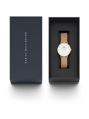 Daniel Wellington Mechanische Uhr Petite Melrose RG White, (1-tlg)