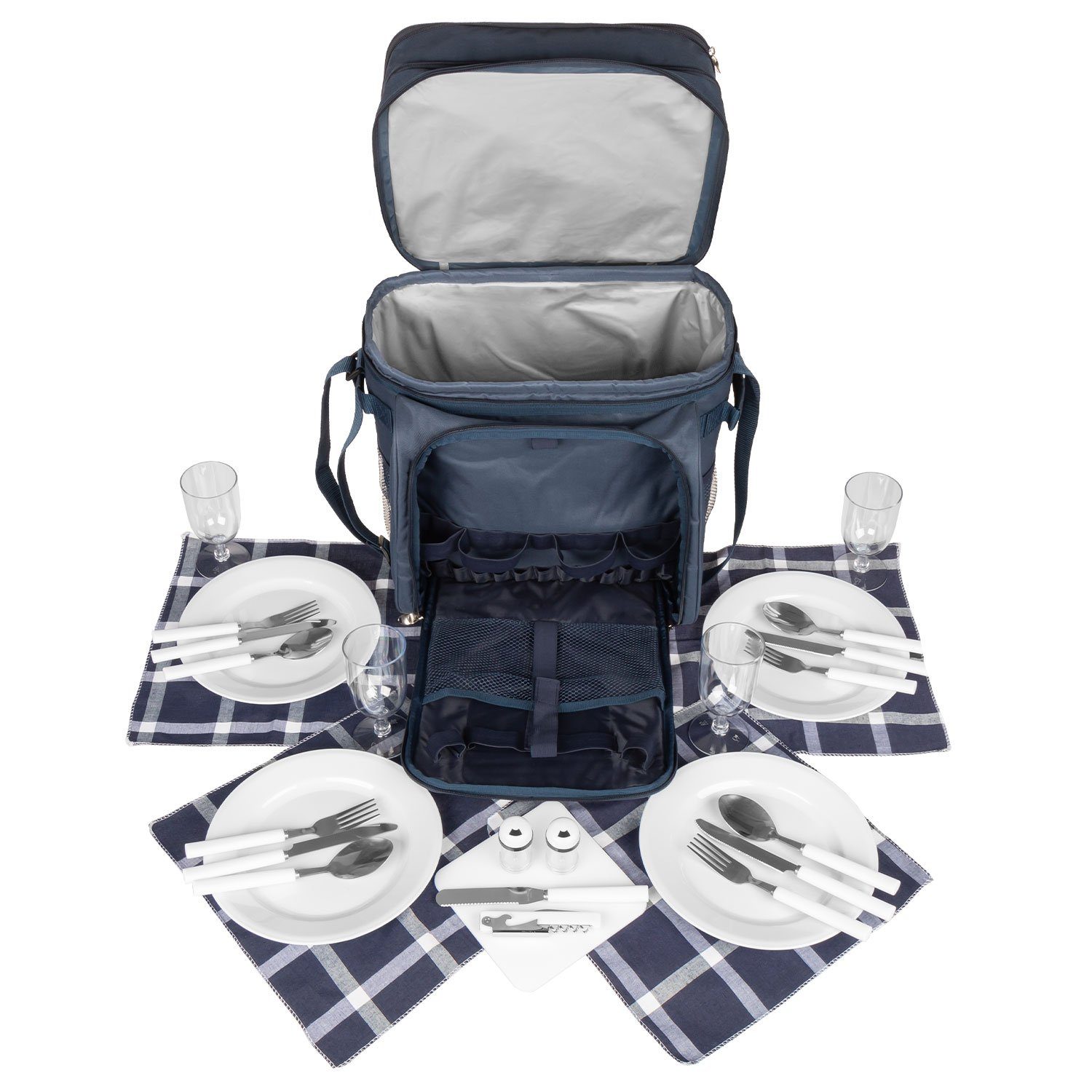 anndora Picknicktasche Umhängetasche Tragetasche + Zubehör günstig online kaufen