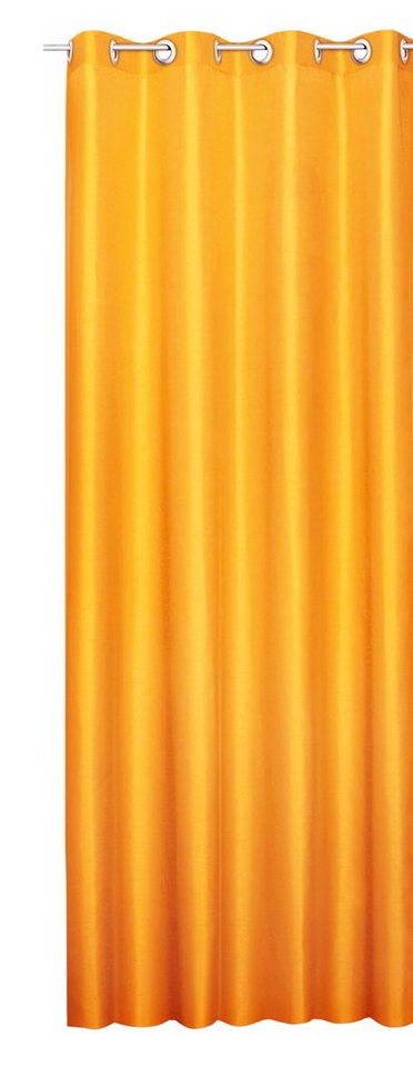 Gardine Vorhang mit Ösen 145x245 cm Gardine Wildseide Optik  halbtransparent, Haus und Deko, Ösen (1 St), halbtransparent, Polyester