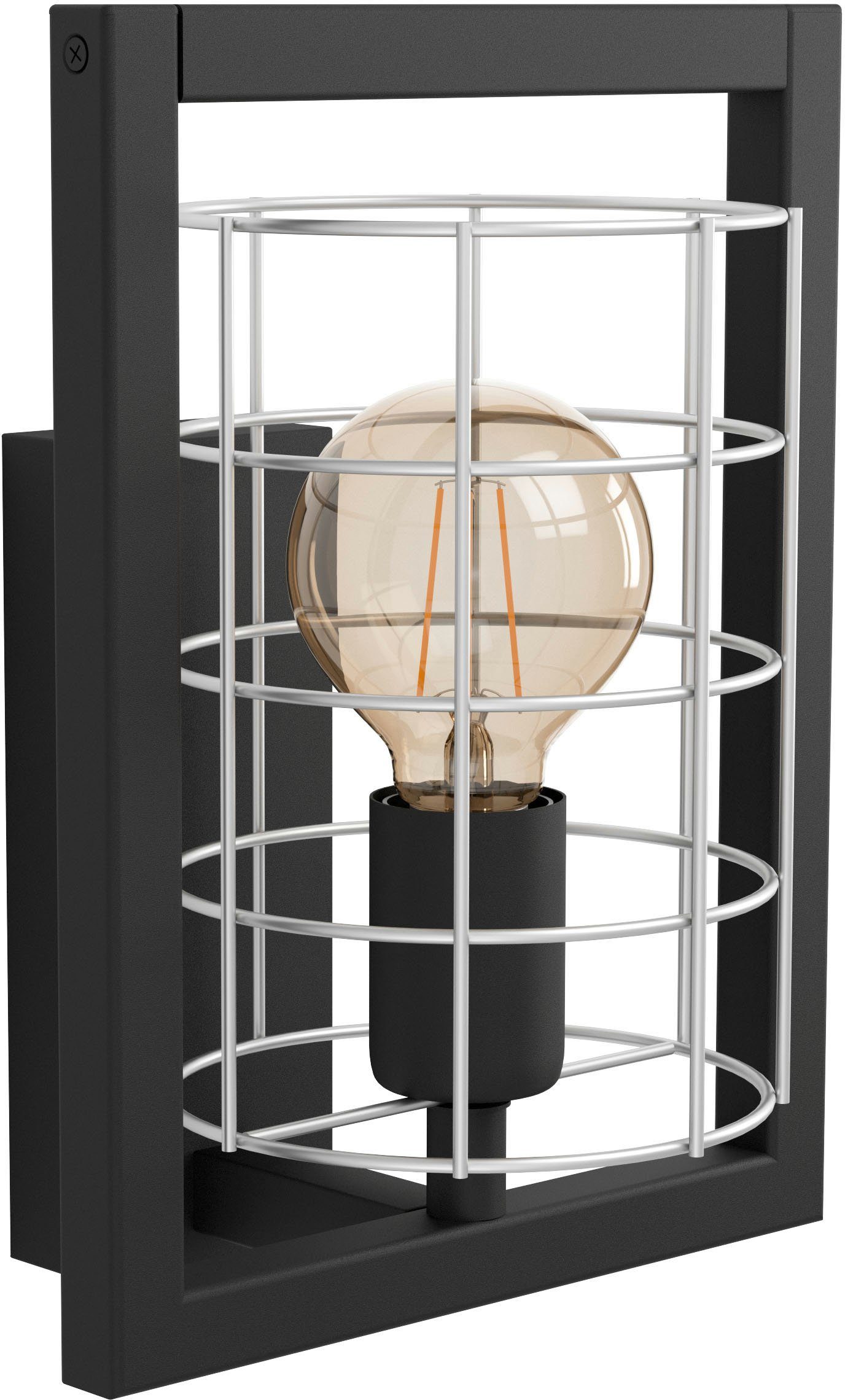 EGLO Deckenleuchte JUBILY, Leuchtmittel wechselbar, ohne Leuchtmittel, Deckenleuchte in schwarz aus Stahl - exkl. E27 - 40W | Deckenlampen