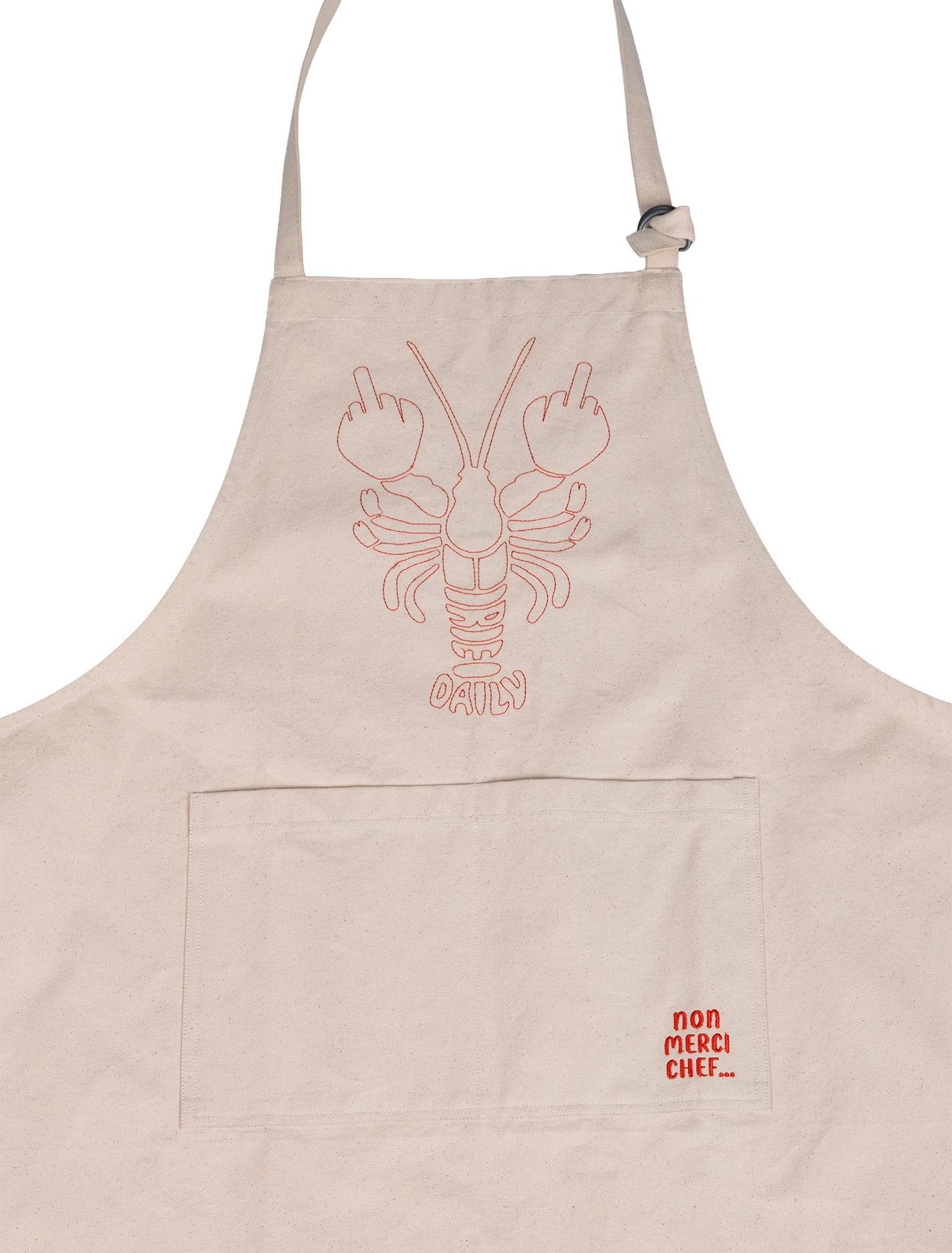 iriedaily Kochschürze Non Merci Chef Apron - Küchenschürze - Kochschürze - Baumwoll Canvas
