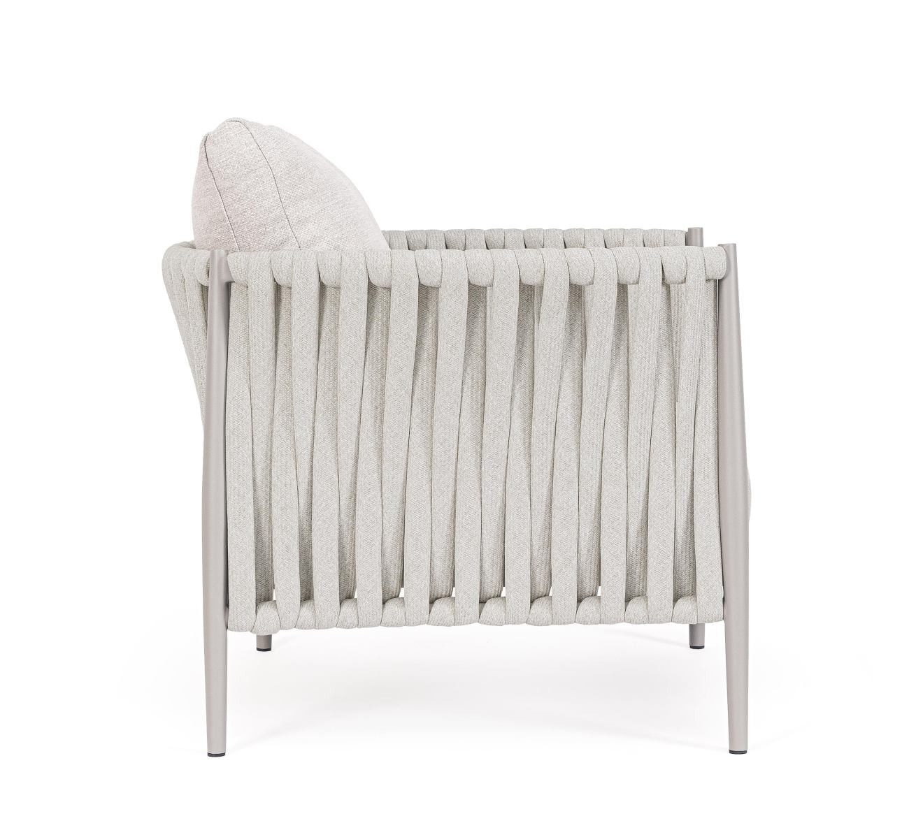 Feeling4Home Gartensessel Jacinta aus Aluminium, Sand