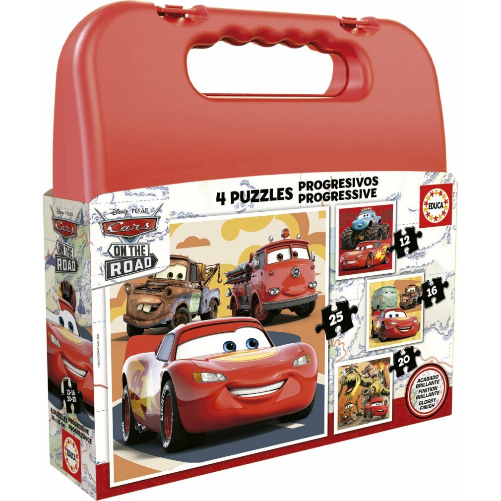 Educa Puzzle AUTOS PROGRESSIVE PUZZLES FALL 12-16-20-25 19677, Puzzleteile