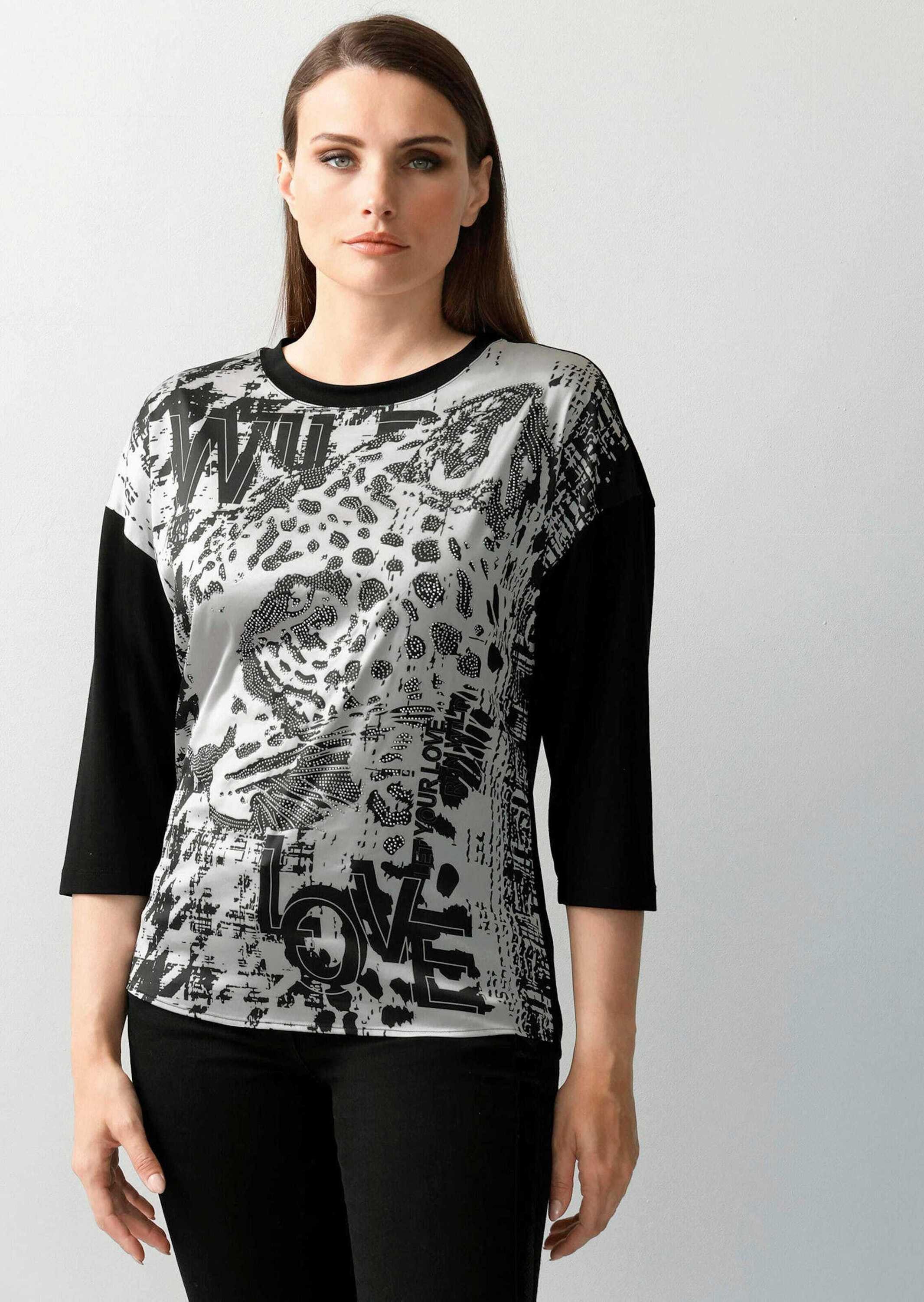 Alba Moda 3/4-Arm-Shirt Shirt mit platziertem Druck