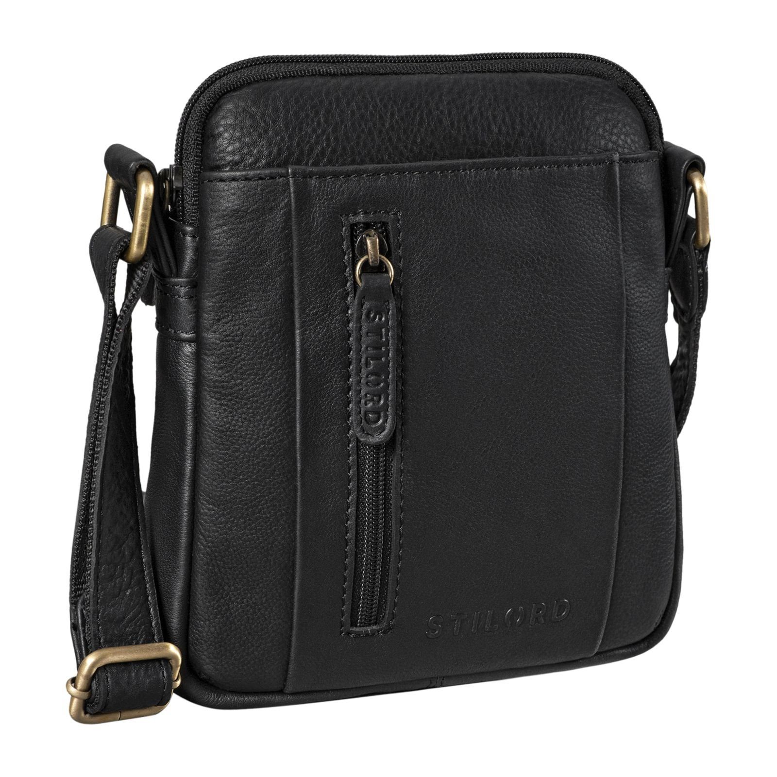 Schultertasche STILORD "Emerson" Kleine Herrentasche Leder