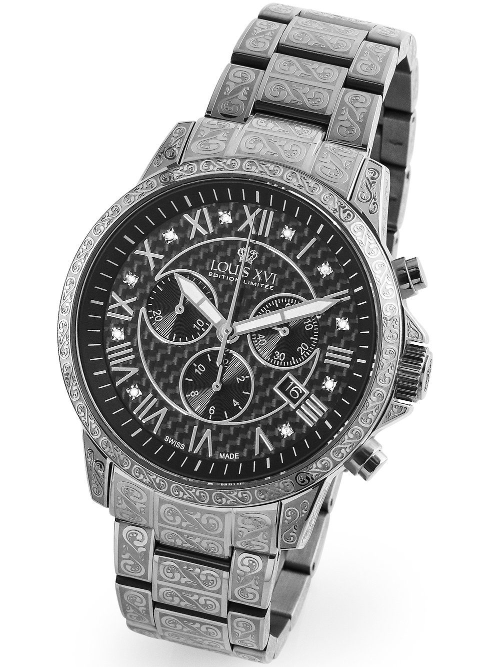 LOUIS XVI Quarzuhr Louis XVI LXVI1019 Palais Royale Chronograph Herrenuhr 43mm 5ATM Louis XVI LXVI1019 Palais Royale Chronograph Herrenuhr 43mm 5ATM