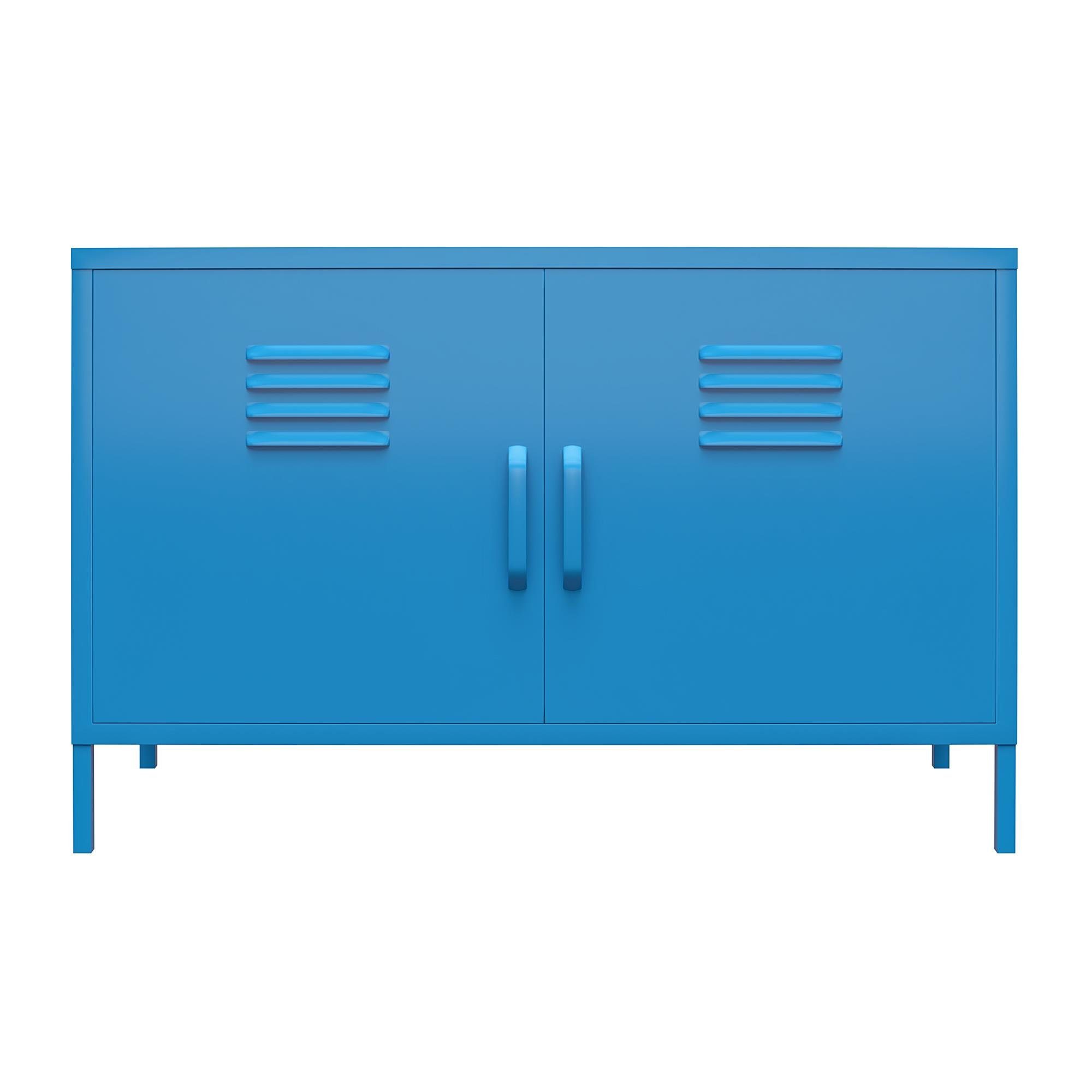 loft24 cm 2 Retro 100 blau Türen, Spint Breite Sideboard Metall, Design, Cache, Schrank,