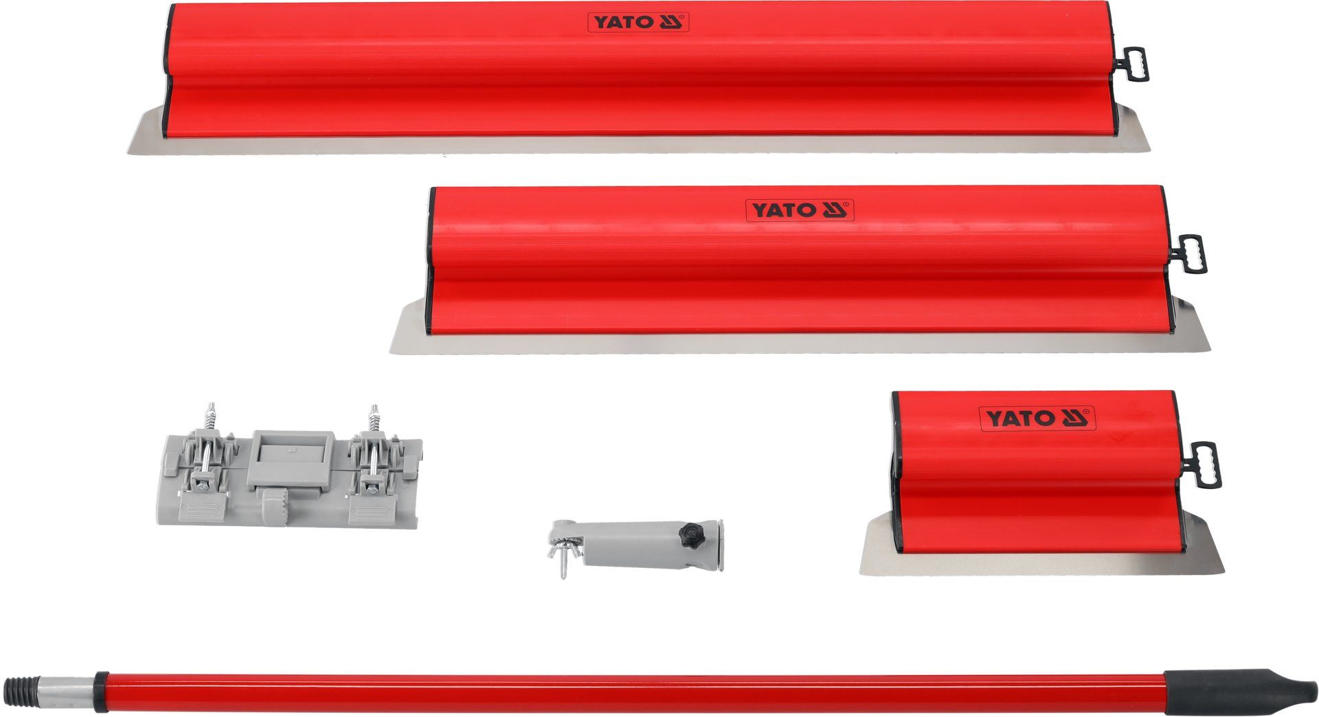 Yato Malerspachtel Flächenspachtel-Set 250, 600, 800 mm mit Teleskopgriff und Koffer (Flächenspachtel-Set 250, 600, 800 mm mit Teleskopgriff und Koffer, 1-St., Flächenspachtel-Set 250, 600, 800 mm mit Teleskopgriff und Koffer) Spachteln