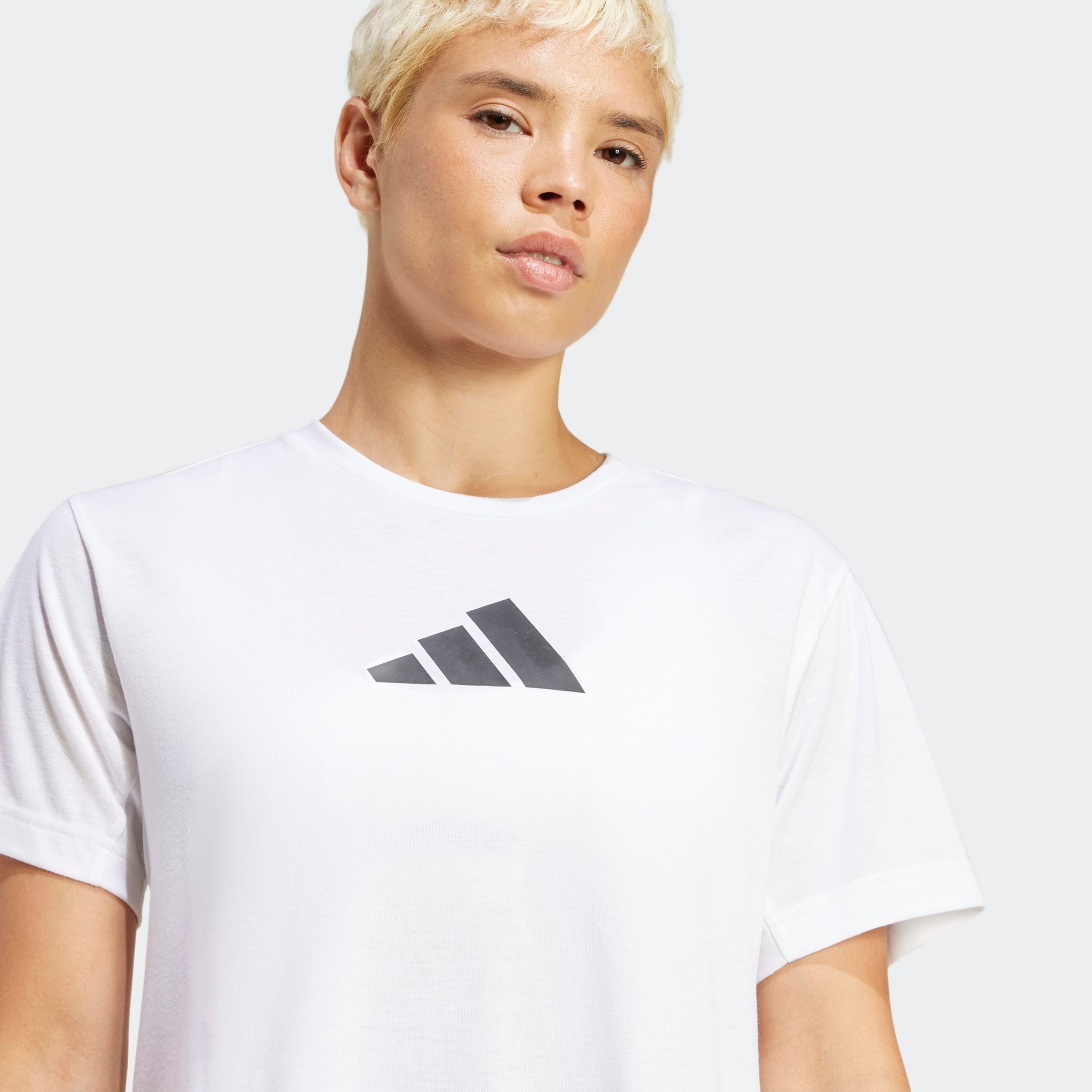 adidas Performance T-Shirt TRAIN ESSENTIALS BIG LOGO PERFORMANCE TRAINING Trainingsshirt, Feuchtigkeitsabsorbierendes Material