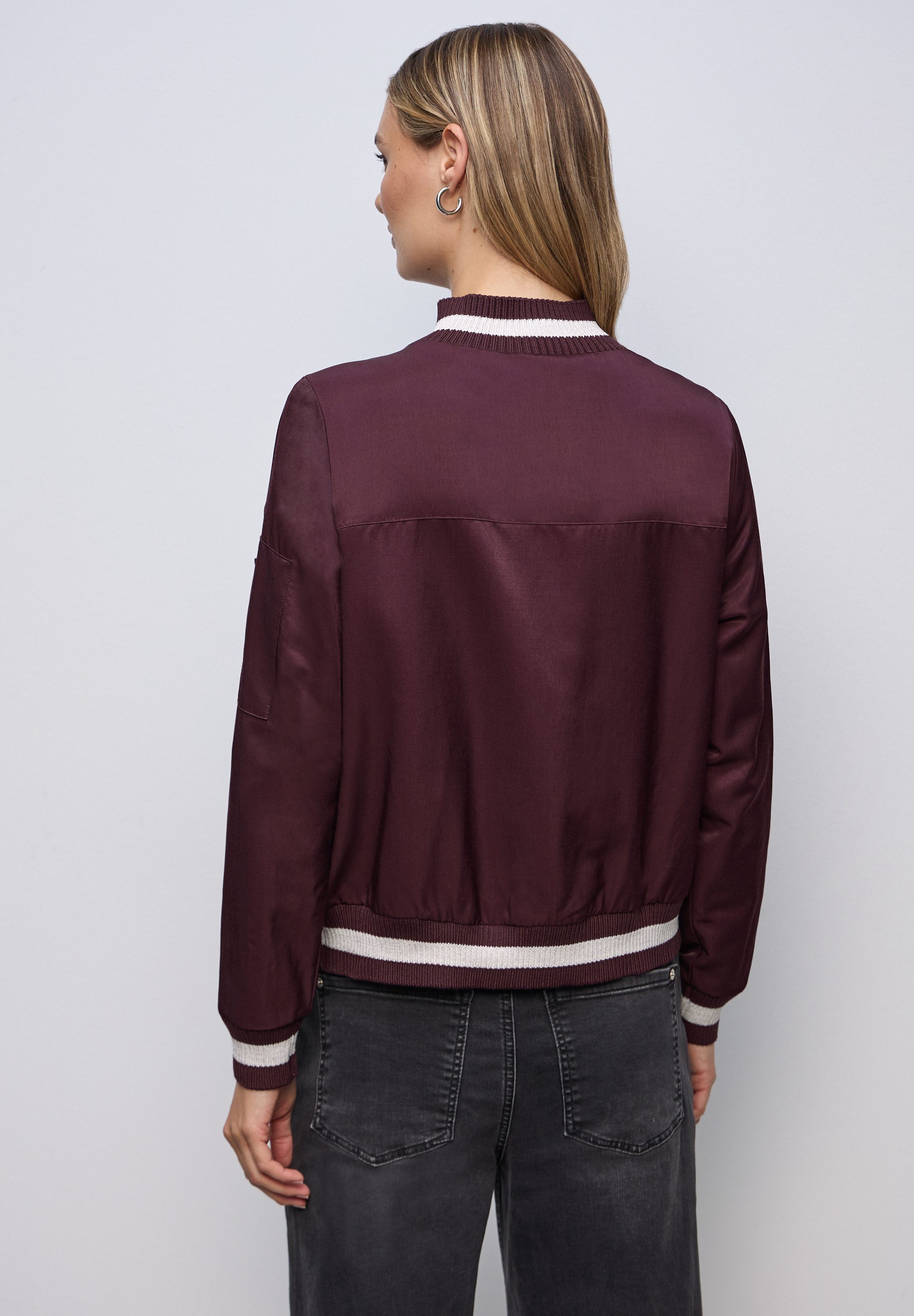 STREET ONE Blouson aus satinierter Viskose günstig online kaufen