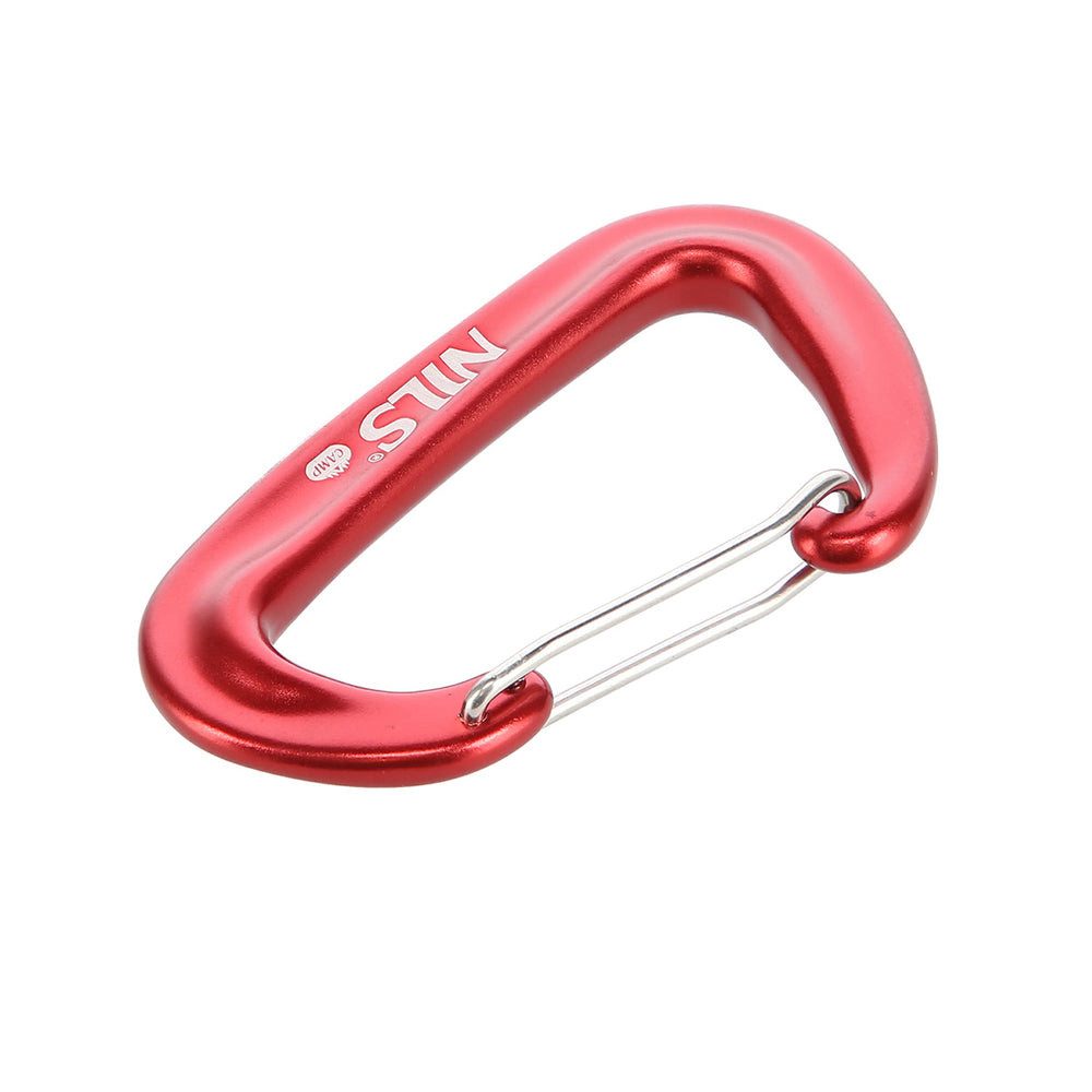 NILS CAMP Karabiner Aluminiumkarabiner Wire-Gate Outdoorhaken, (Spar-Set, 1 St., 8 x 4,9 cm leicht), 12 kN Tragkraft, 23 g, eloxiert, Wire-Gate