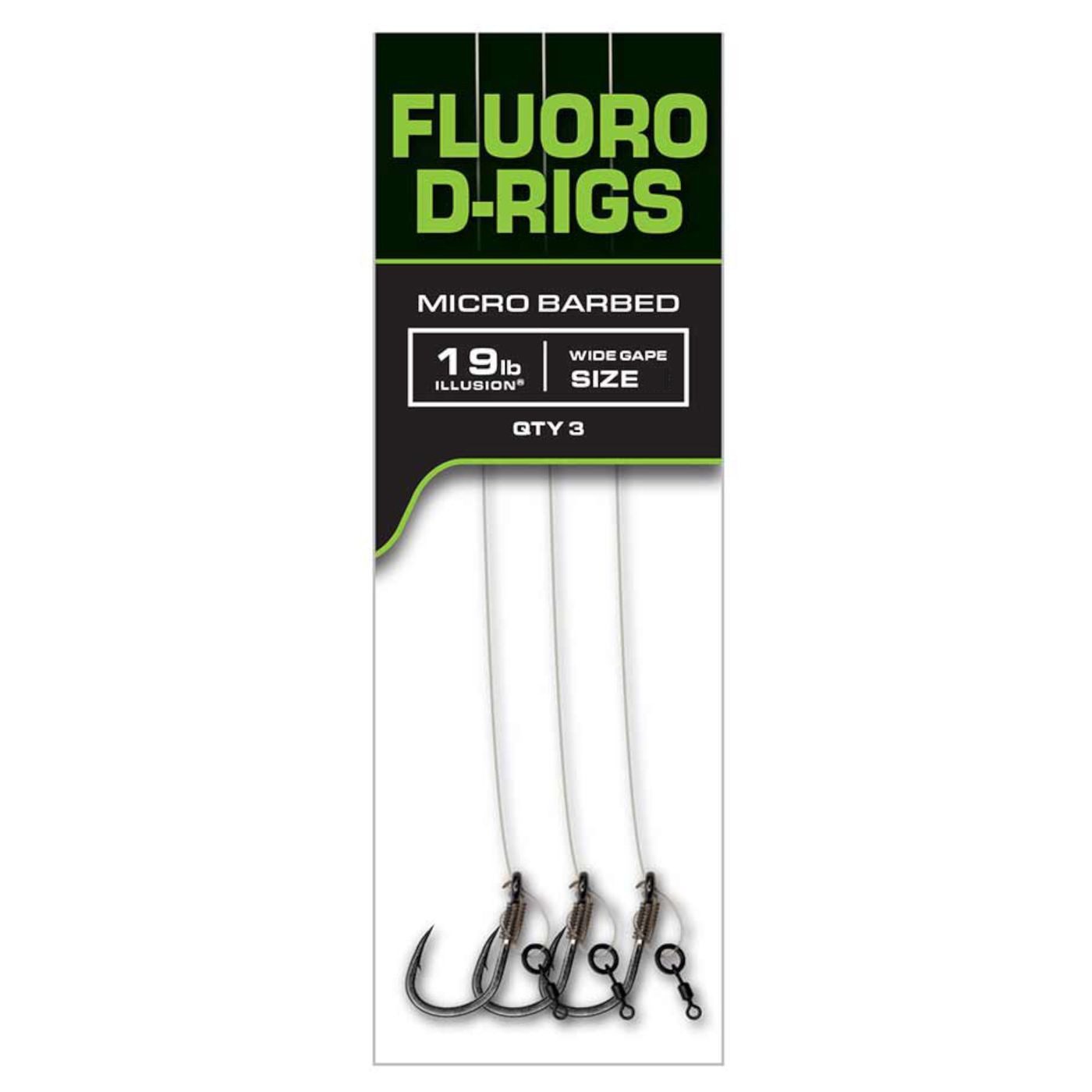 Karpfenhaken Fox Carp Ready Rigs Fluoro D-Rig - 3 Karpfenrigs