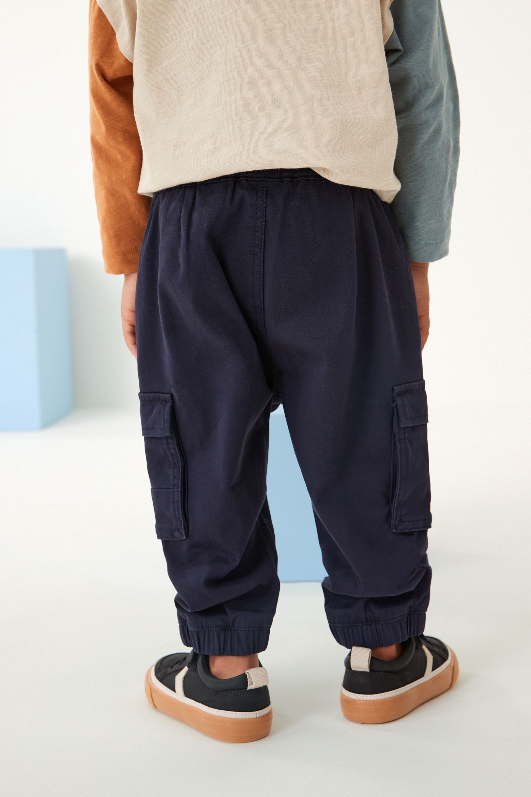 (1-tlg) Navy Blue Cargohose Cargohose Next