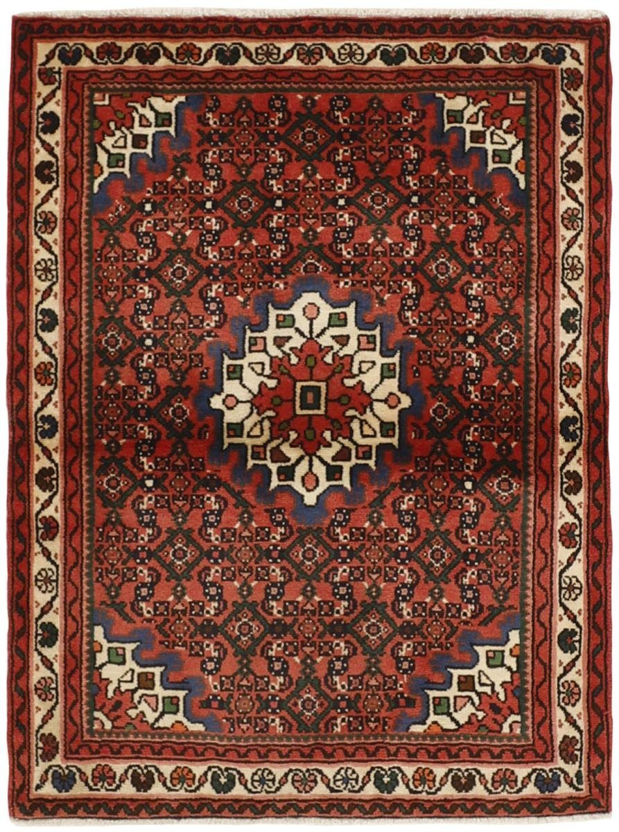 Orientteppich Hosseinabad 114x139 Handgeknüpfter Orientteppich / Perserteppich, Nain Trading, rechteckig, Höhe: 12 mm | Kurzflor-Teppiche