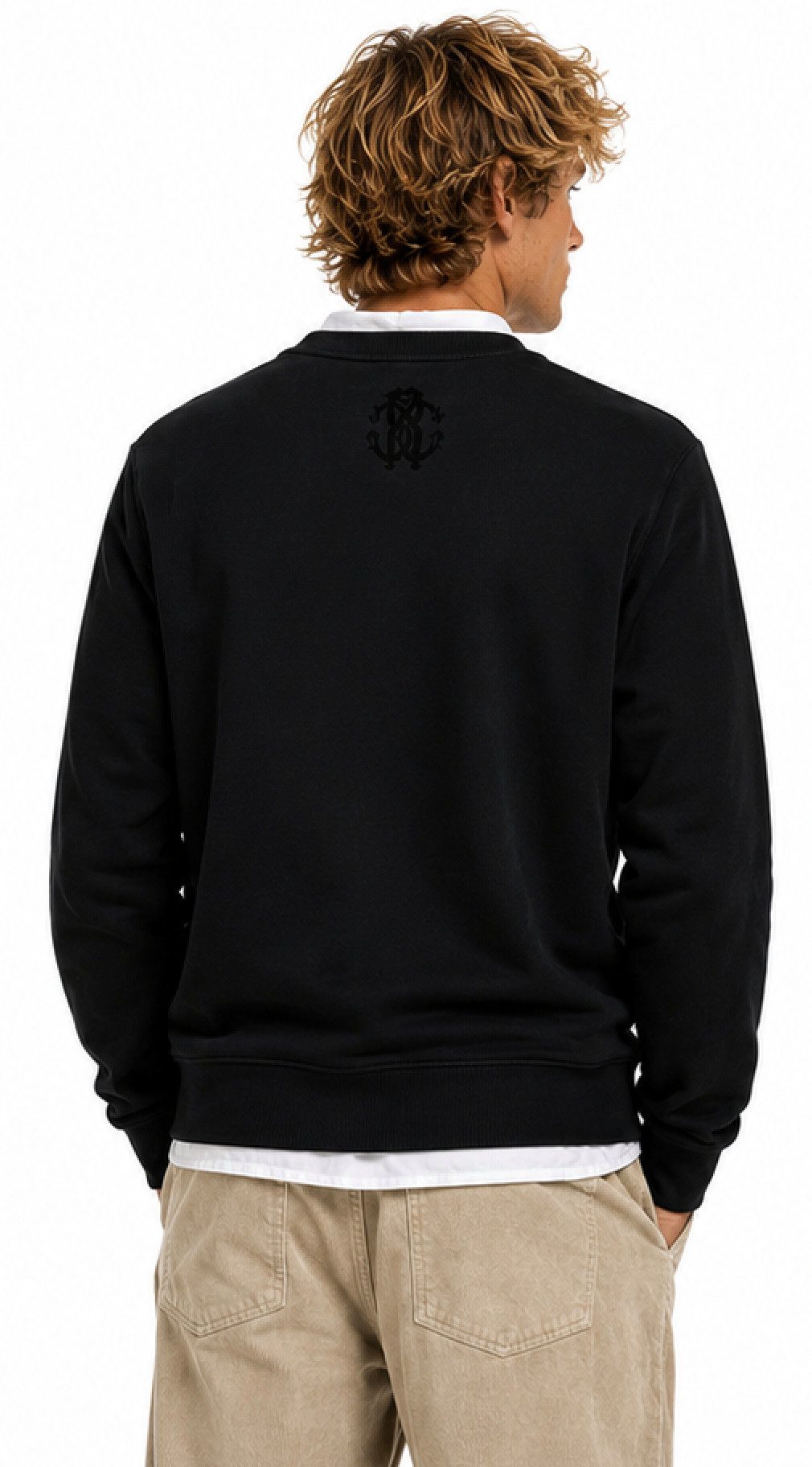 roberto cavalli Sweatshirt FIRENZE RC Monogram Logo Sweatshirt Pullover Sweater Exklusive Roberto Cavalli Firenze Premium-Linie