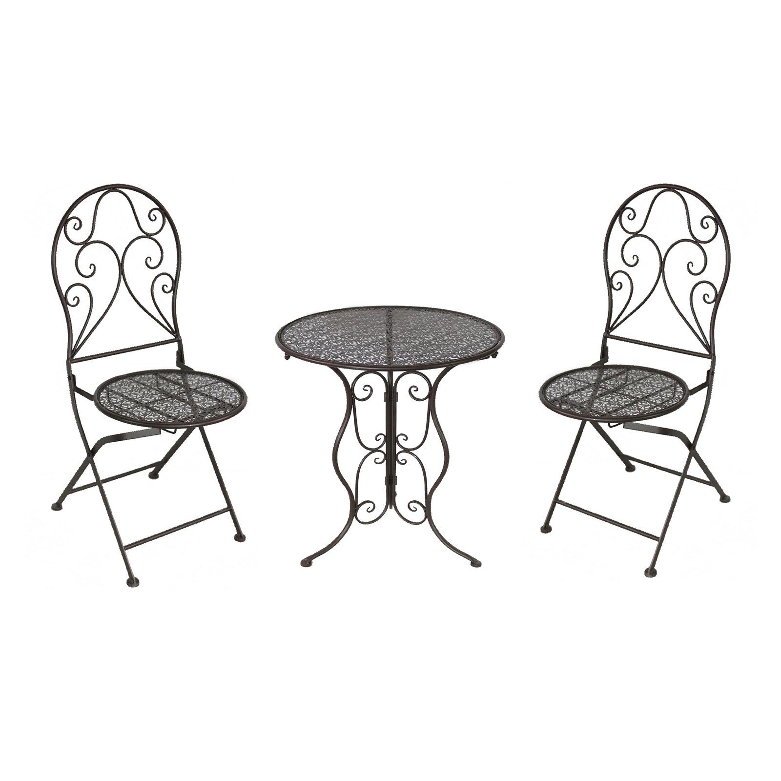 HTILine Balkonset Tischgruppe Lani Braun, (Set, 3tlg., 1x Tisch, 2x