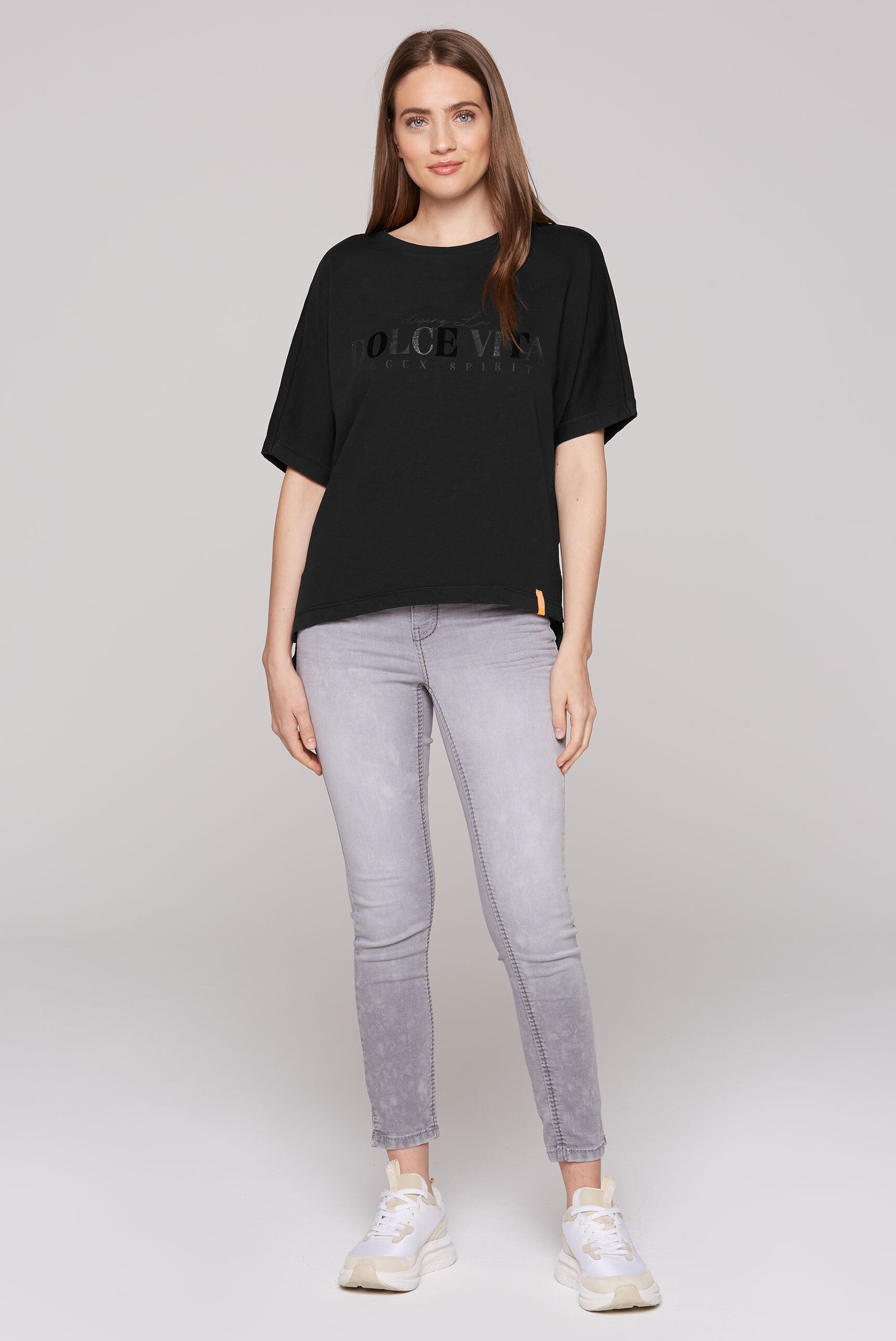 SOCCX Sweater mit Seitenschlitze