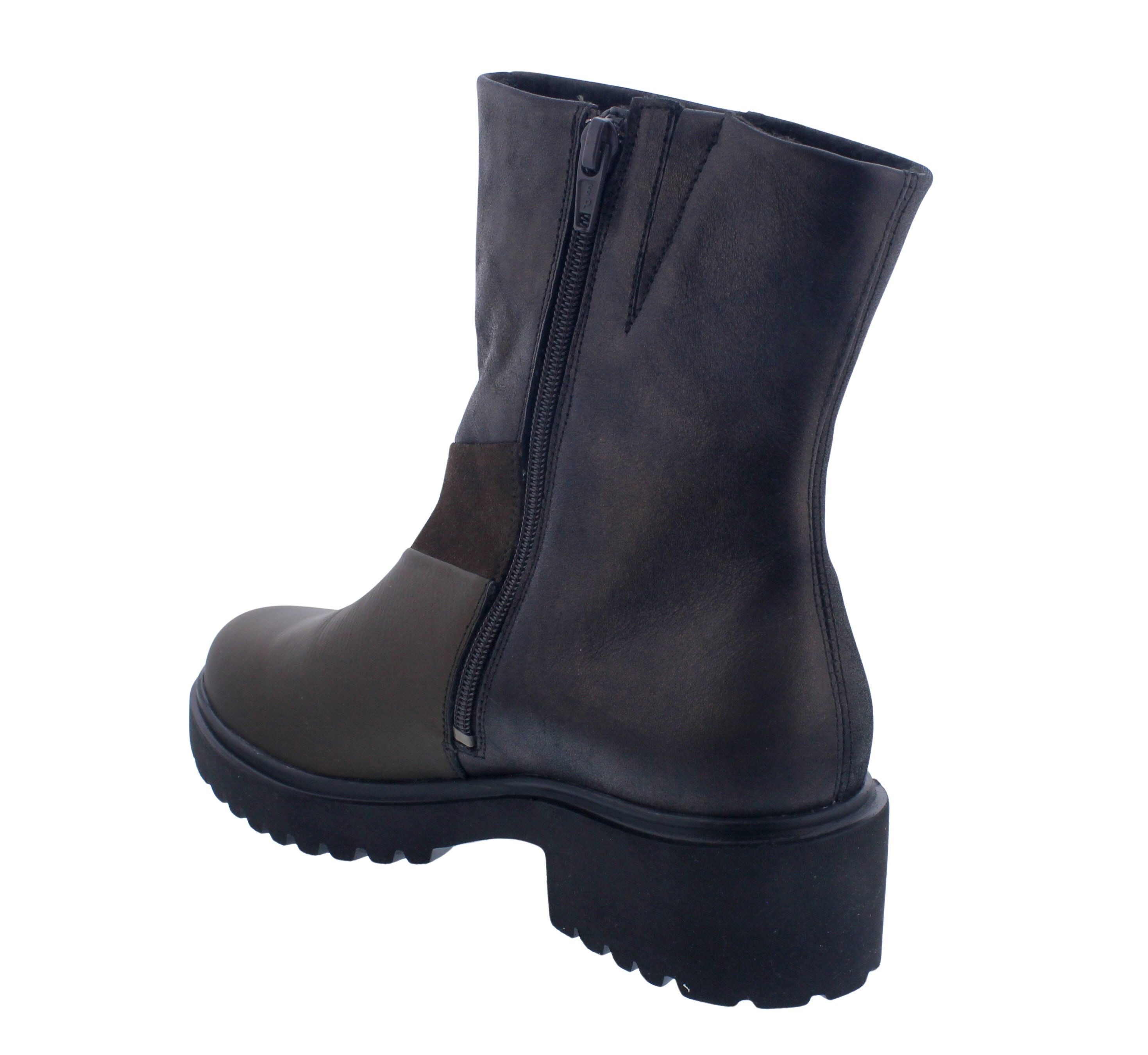 Waldläufer Waldläufer H-Luise Bootie, Rea (Metallicled)/ Velourled., Nuba Wood (Reißverschlussstiefel