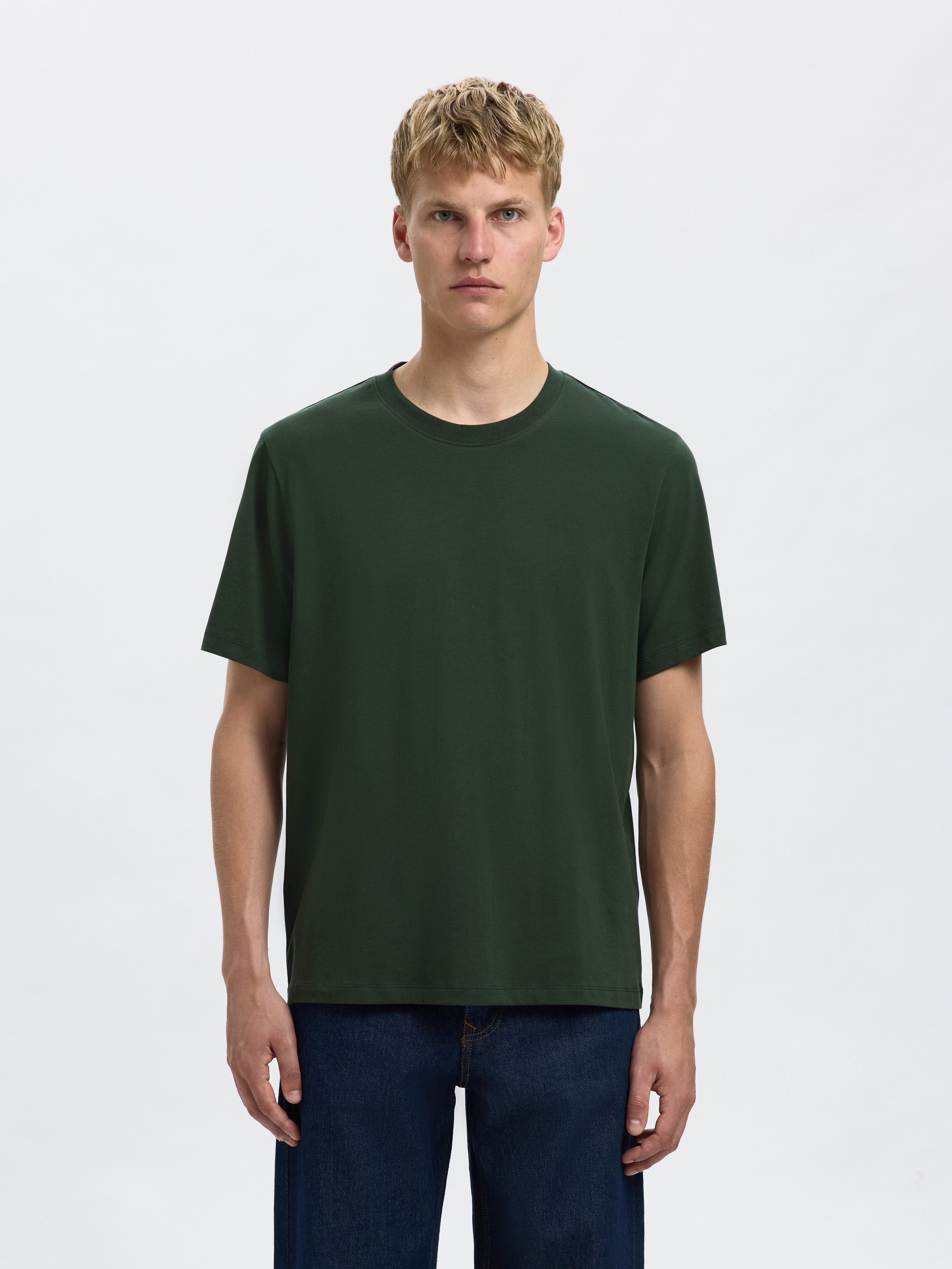 SELECTED HOMME Rundhalsshirt SLHASPEN SS O-NECK günstig online kaufen