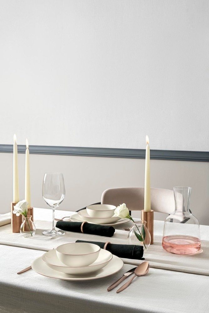 Kütahya Porselen Tafelservice Kütahya Porselen Bone Zeugma 18-tlg. Geschirrset für 6 Personen, 6 Personen, Porzellan