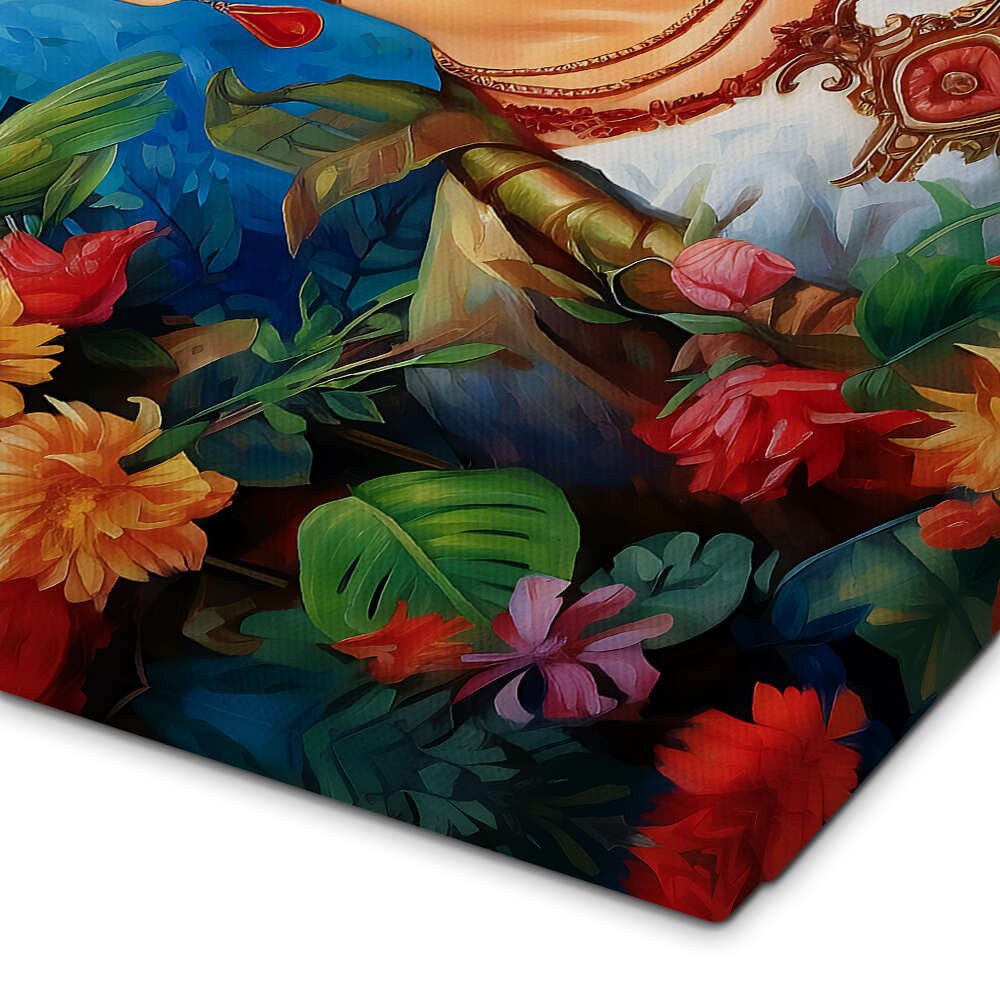 Posterlounge Wandbild Frida Kahlo vintage floral portrait, Mark Ashkenazi, erhältlich als Poster, Leinwandbild, Wandsticker oder Acrylglasbild