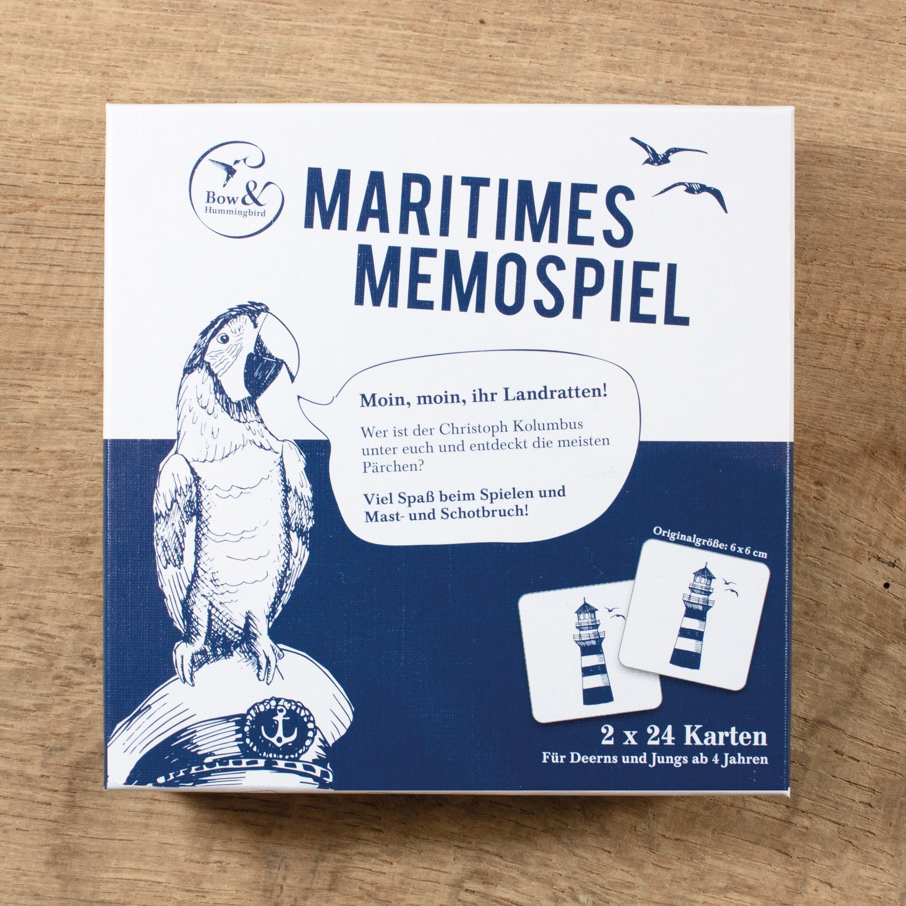 Memospiel Maritimes Familienspiel Hummingbird Spiel, & Bow