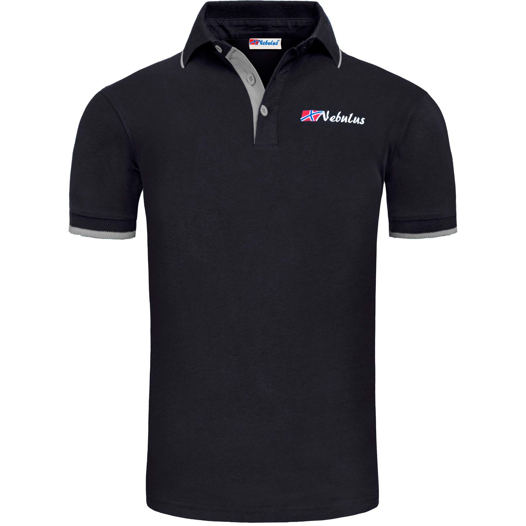 Nebulus Poloshirt LASTONE, P6751 - Herren, schwarz-grau, XXL