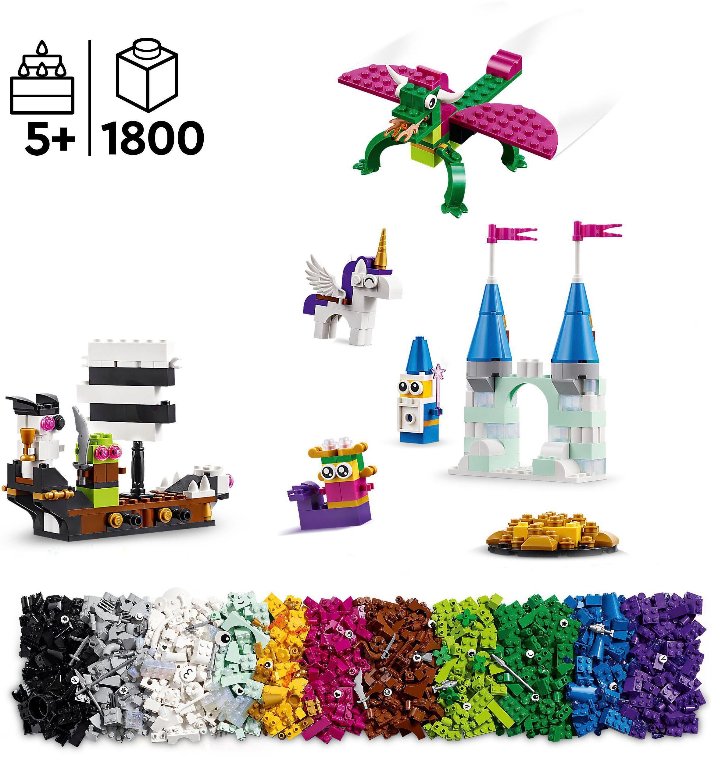 LEGO® Konstruktionsspielsteine LEGO® (1800 in Classic, Kreativ-Bauset Europe Fantasie-Universum (11033), St), Made