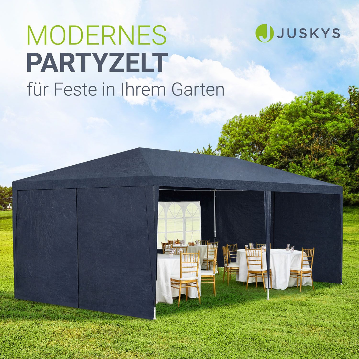 Juskys Partyzelt Partyzelt, mit 6 Seitenteilen, günstig online kaufen