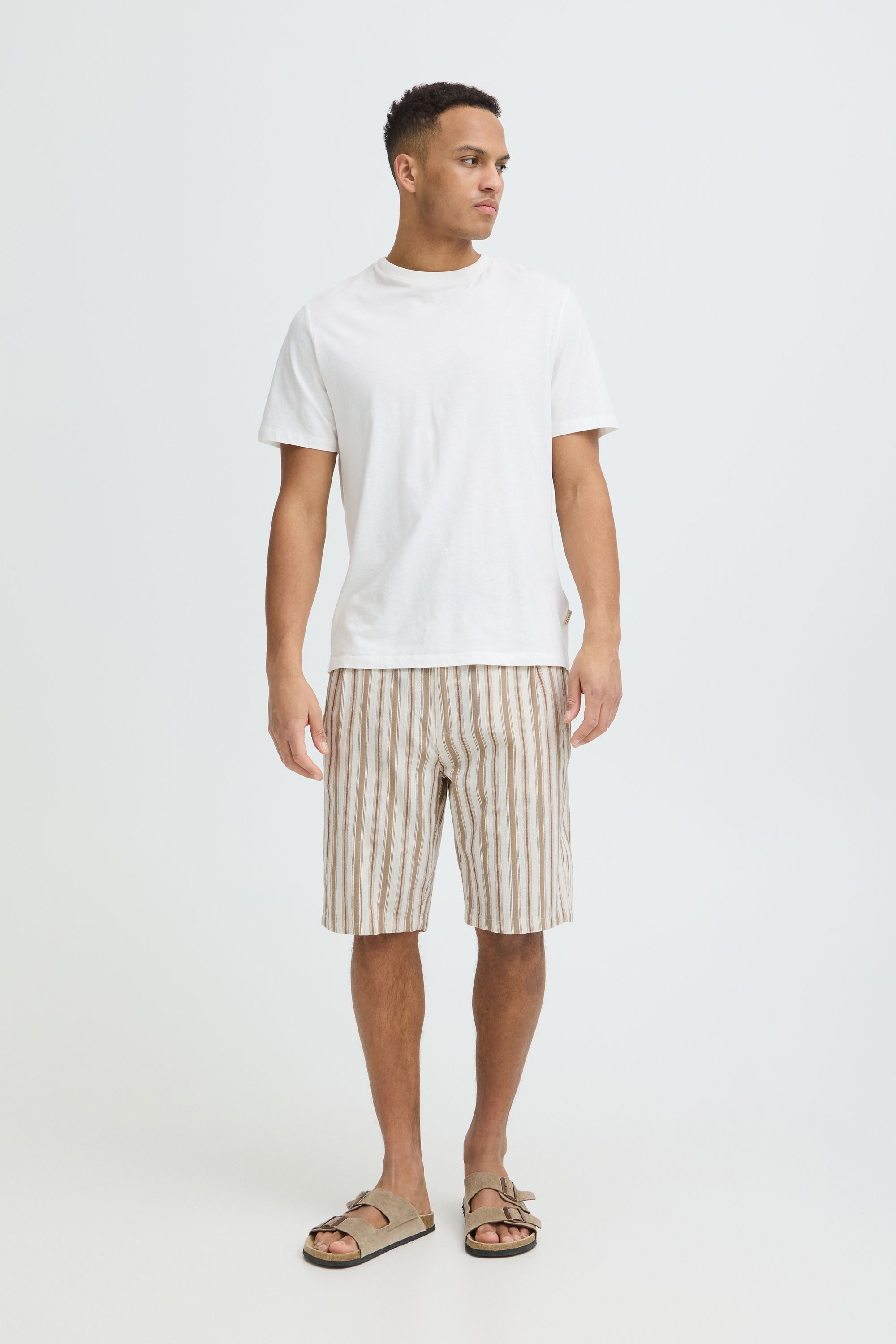 Blend Leinenhose BHMaddox Linen Mix Striped Sommerliche Shorts aus Baumwoll-Leinen-Mix – Bild 3 von 5