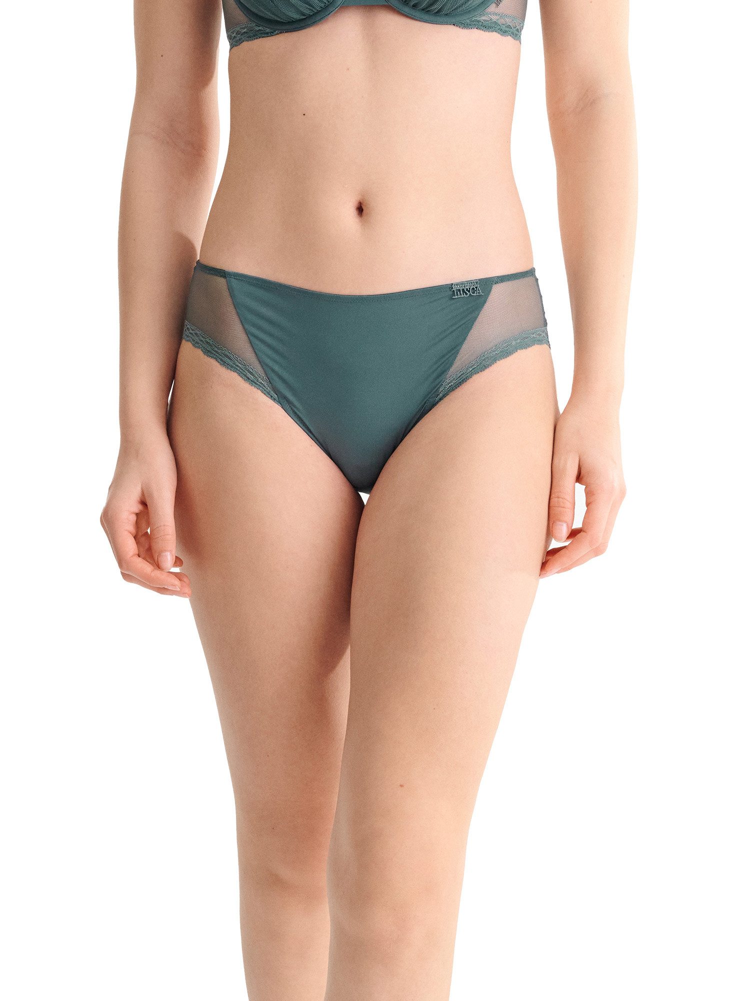 Lisca Bikinislip 2er Pack Slip (Packung, 2-St) normale Leibhöhe, orientalische Spitze