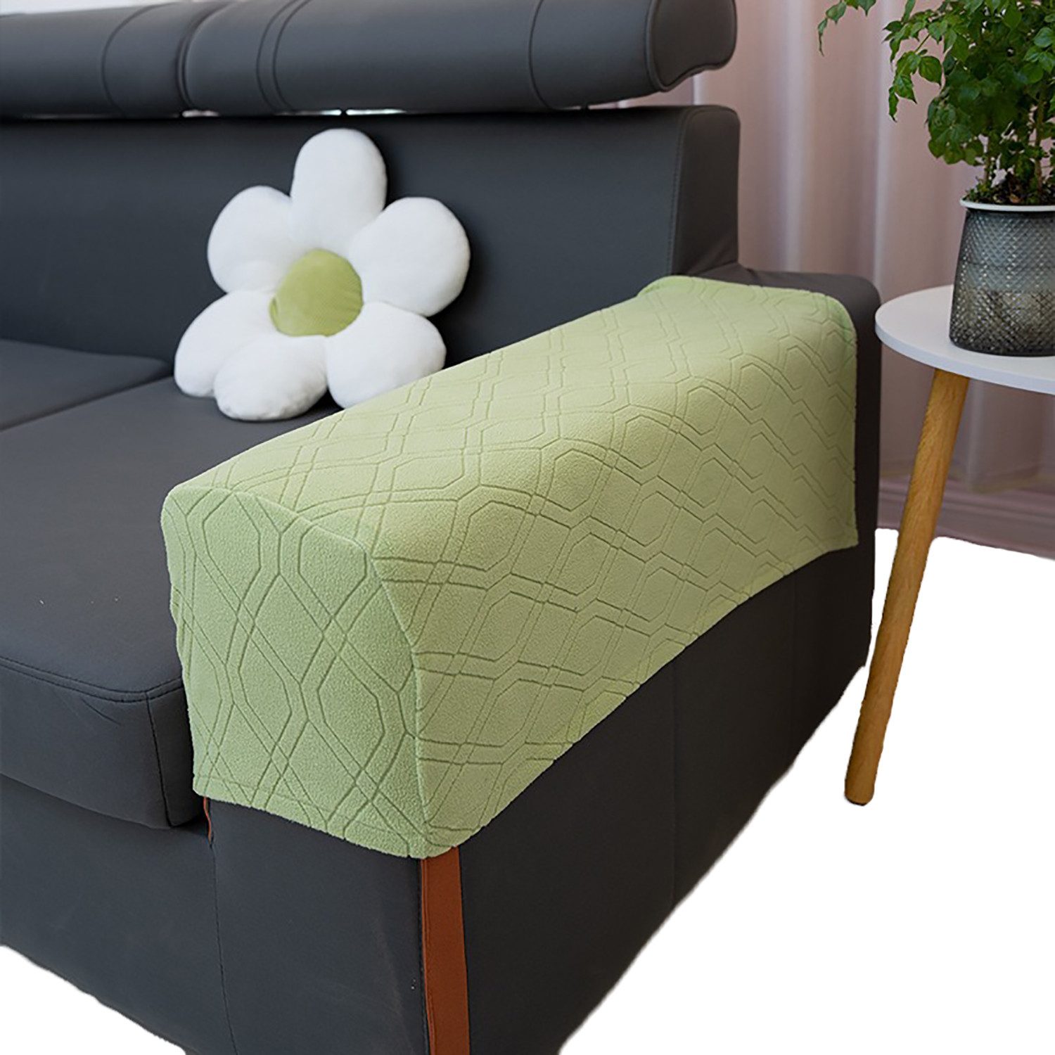 Refttenw Armlehnenschoner 2 Stück Elastische Sofa günstig online kaufen