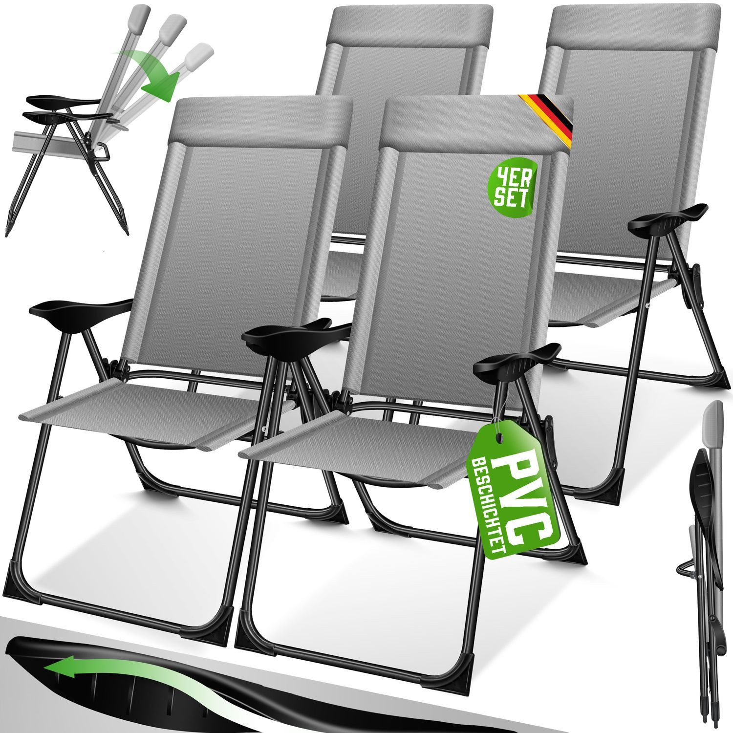 KESSER Gartenstuhl, 2er Set Gartenstuhl Hochlehner günstig online kaufen