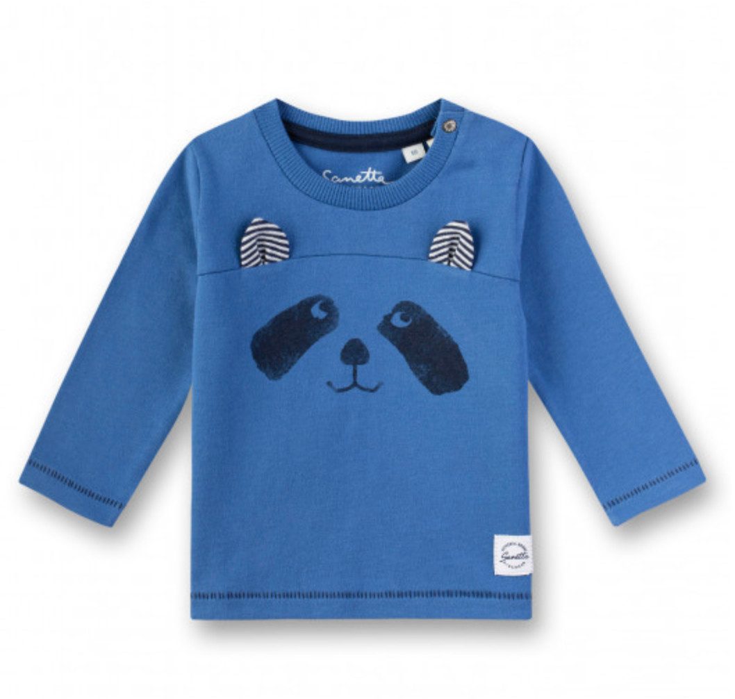 Sanetta Langarmshirt Baby Langarmshirt aus 100 % Baumwolle mit Hundemotiv