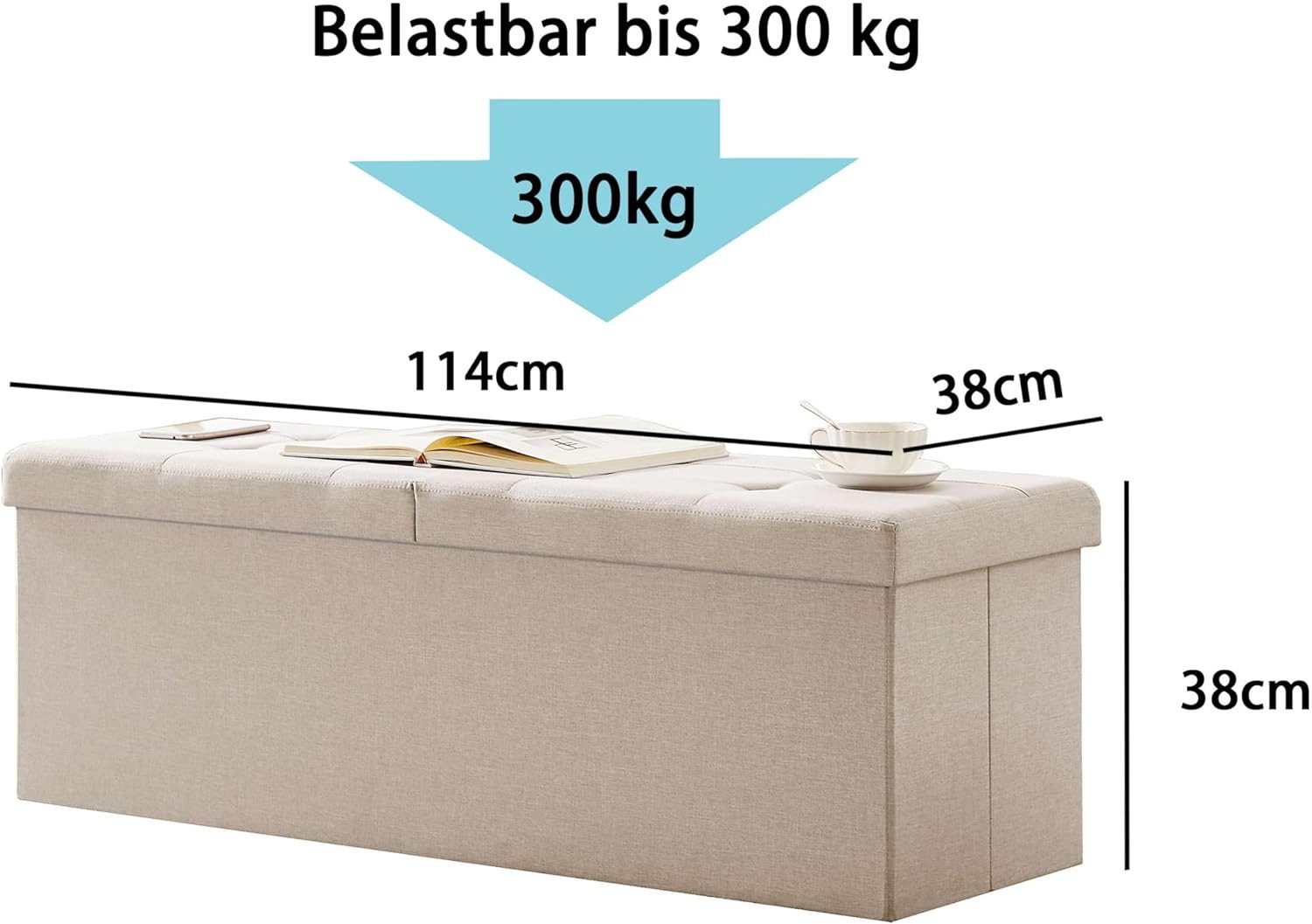 Zedelmaier Sitzbank 114cm mit Stauraum, Sitztruhe,faltbar günstig online kaufen