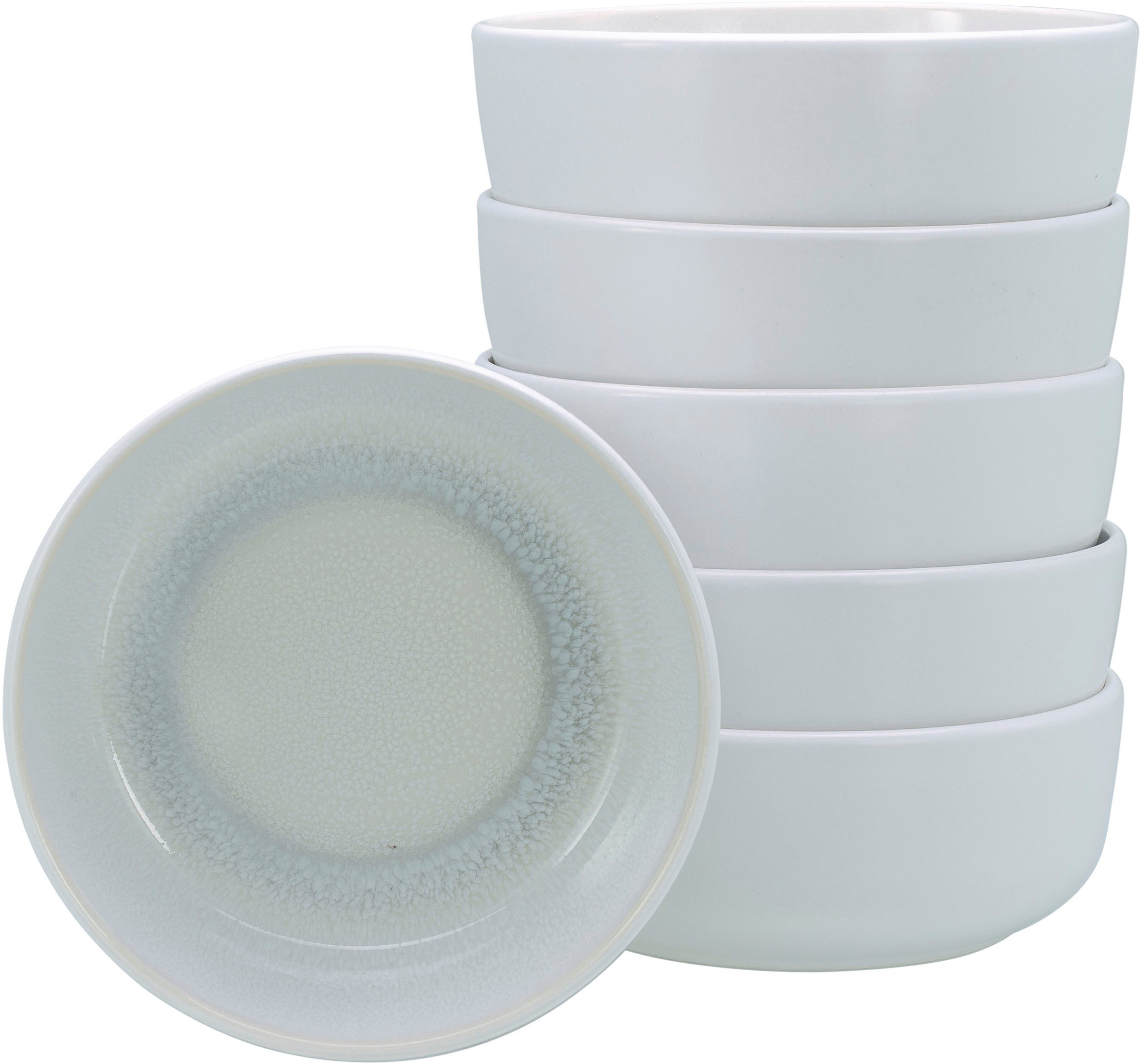 OTTO home Müslischale modernes Schüssel-Set Lykk, Geschirr-Set, Bowl, Steinzeug, (Set, 6-tlg), hohe Haltbarkeit, spülmaschinen- & mikrowellengeeignet, Reaktivglasur