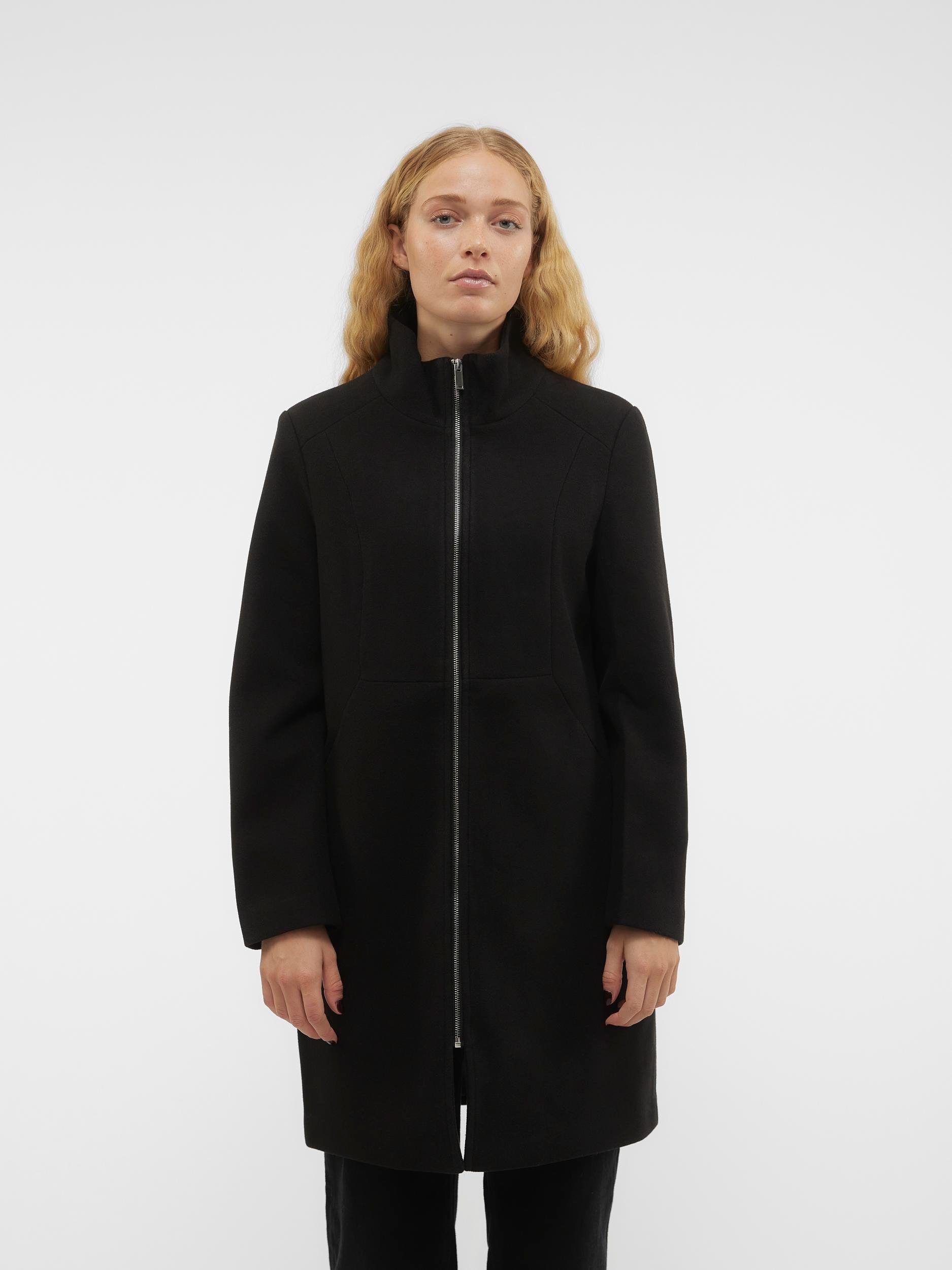 VMPOPZIPPER Kurzmantel COAT Black Vero Moda BOOS