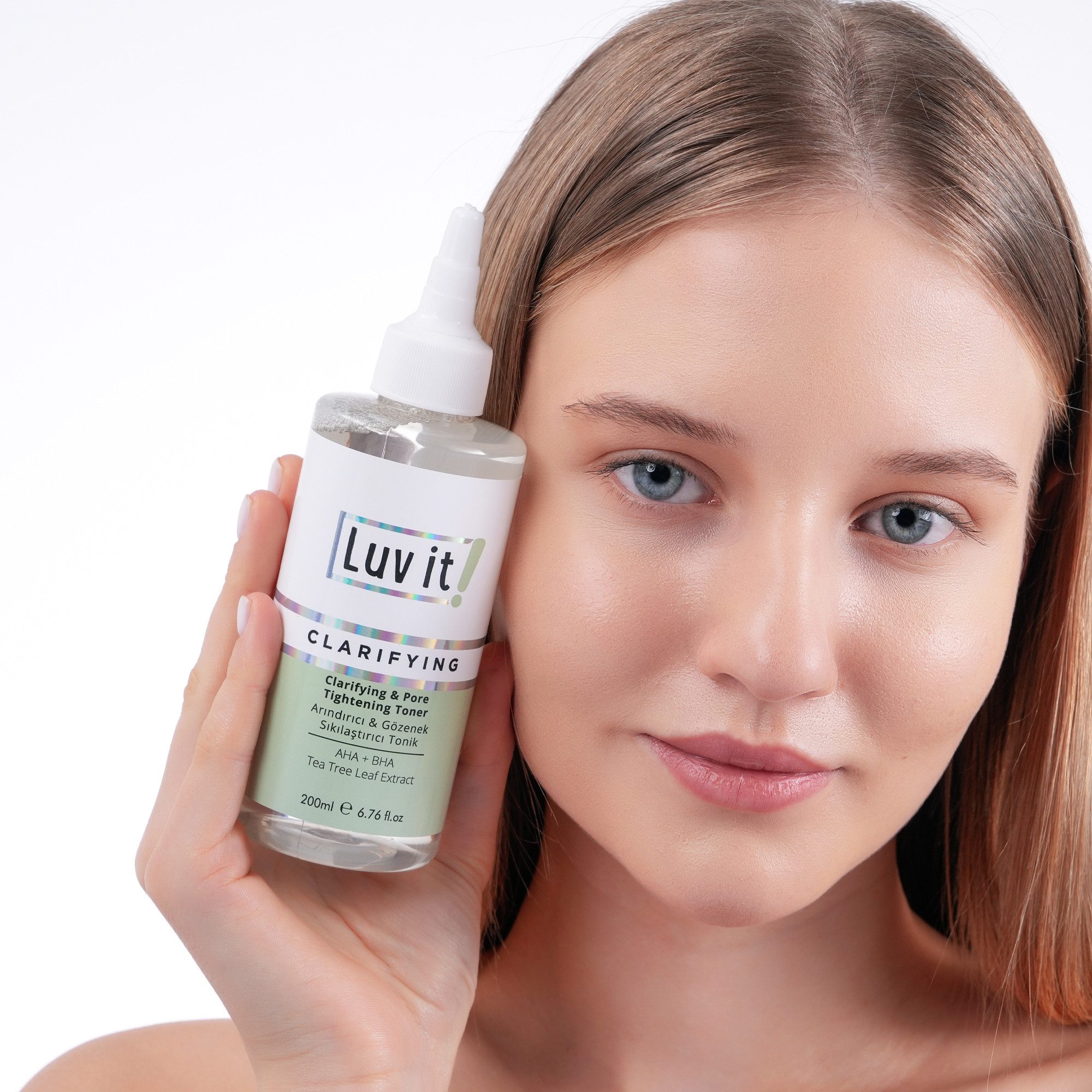 Luv it! Gesichtswasser Clarifying & Pore Tightening Toner AHA + BHA, Klärendes AHA + BHA Peeling-Gesichtswasser