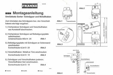 FRANKE Einbaumülleimer Franke Schnäpper Metall für Sorter 95