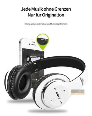 Bothergu Headset (Wireless Bluetooth 5.0 + EDR Kopfhörer Weiß)
