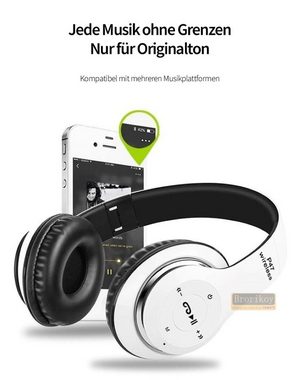 Bothergu Headset (Wireless Bluetooth 5.0 + EDR Kopfhörer Schwarz)