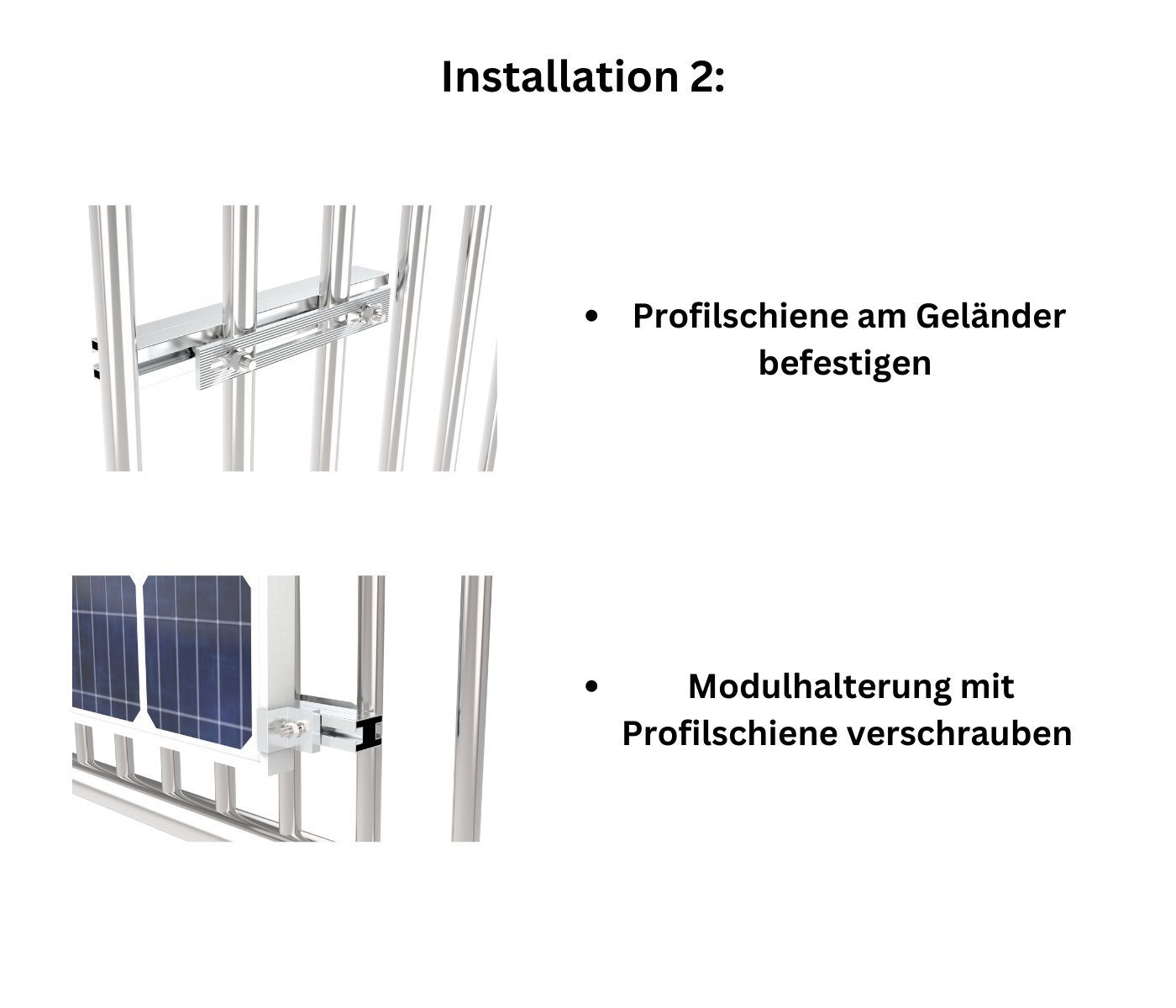 smartEC Solarmodul-Halterung SOLAR ALLin Balkonhaken-Set Plus für Solarmodule – Balkonkraftwerk, (TÜV geprüft Winkel einstellbar bis ° Geländer Haken Schutzstre – Bild 5 von 5