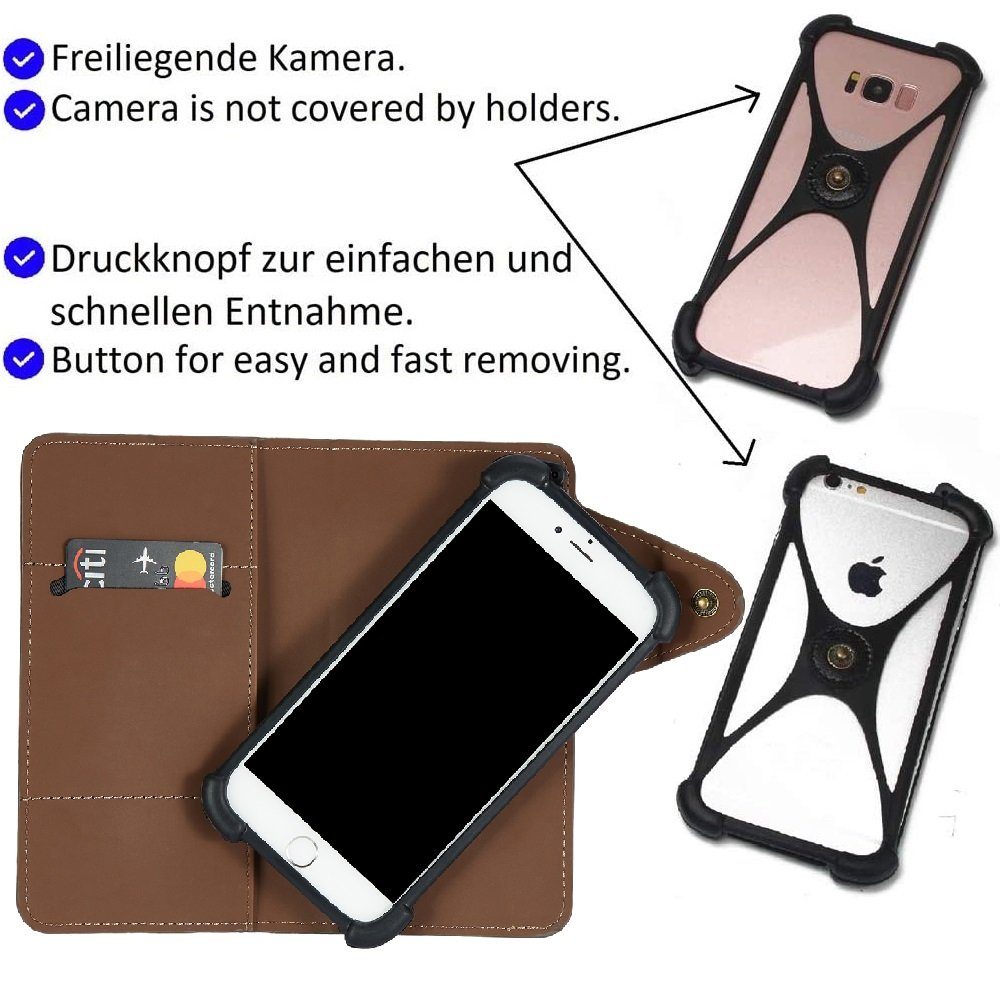 K-S-Trade Handyhülle für OnePlus 12, Schutzhülle Klapphülle Kunstleder braun Handy Hülle Wallet Case