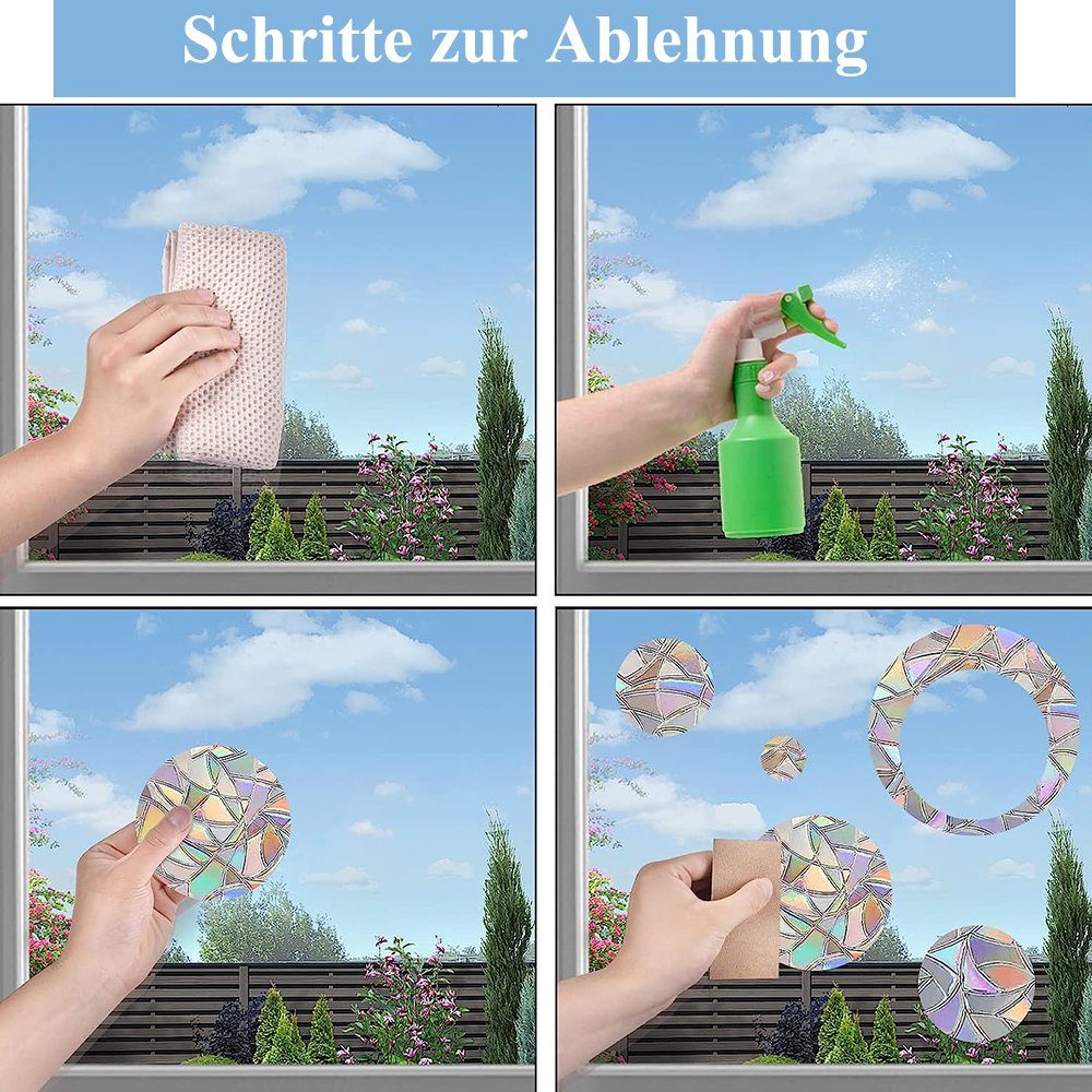 Unsichtbar, Fenstersticker Stück NUODWELL Vogelschutz Suncatcher für Glasscheiben Sticker,39