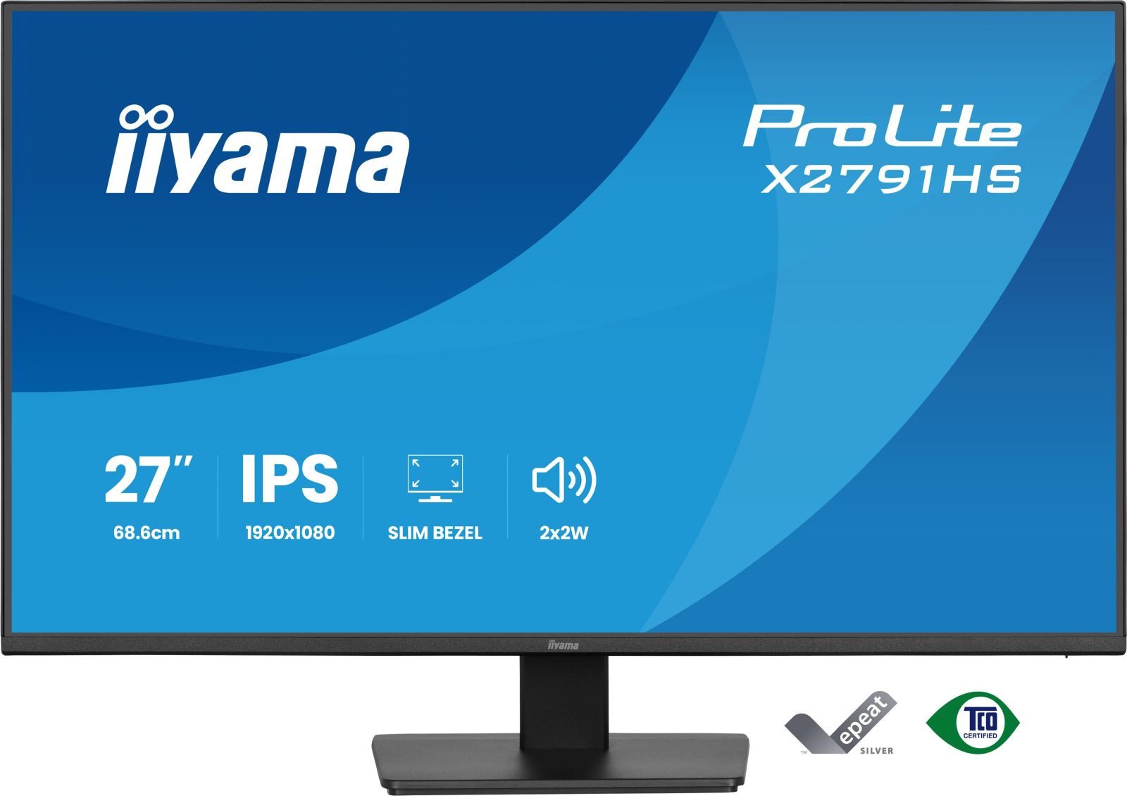 Iiyama X2791HS-B1 TFT-Monitor (1920 x 1080 px, Full HD, 120 Hz, IPS, Adaptive-Sync, Lautsprecher, HDCP)